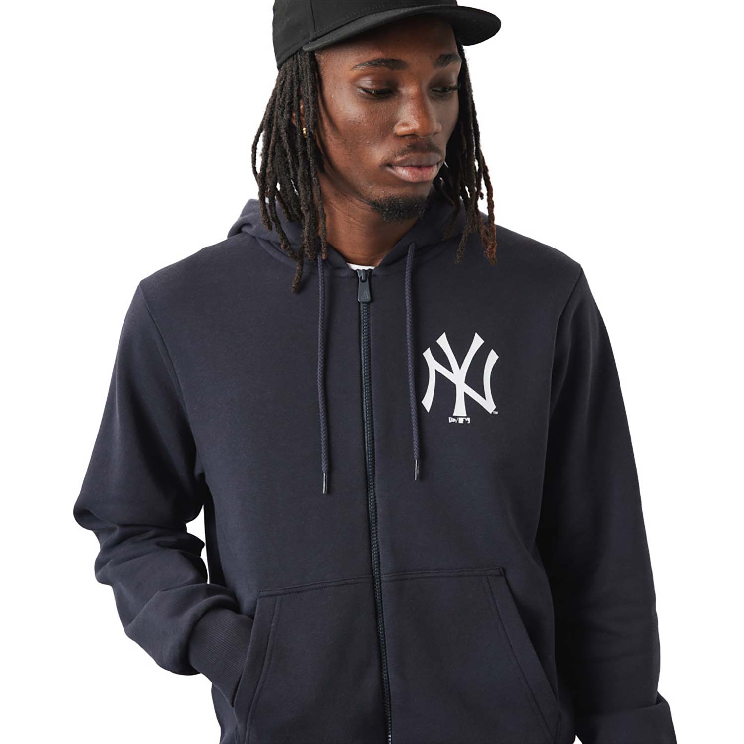 New York Yankees MLB League Essential Navy Zip Hoodie
