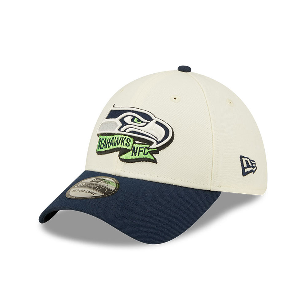 Seattle Seahawks NFL Sideline 2022 White 39THIRTY Stretch Fit Cap