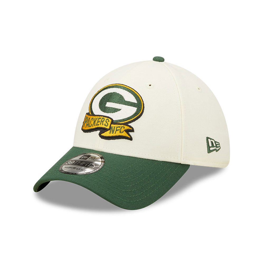 Green Bay Packers NFL Sideline 2022 White 39THIRTY Stretch Fit Cap