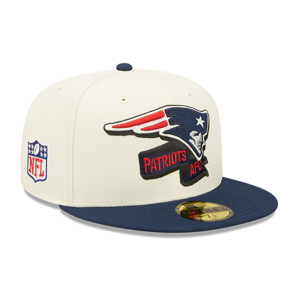 New England Patriots NFL Sideline 2022 White 59FIFTY Fitted Cap