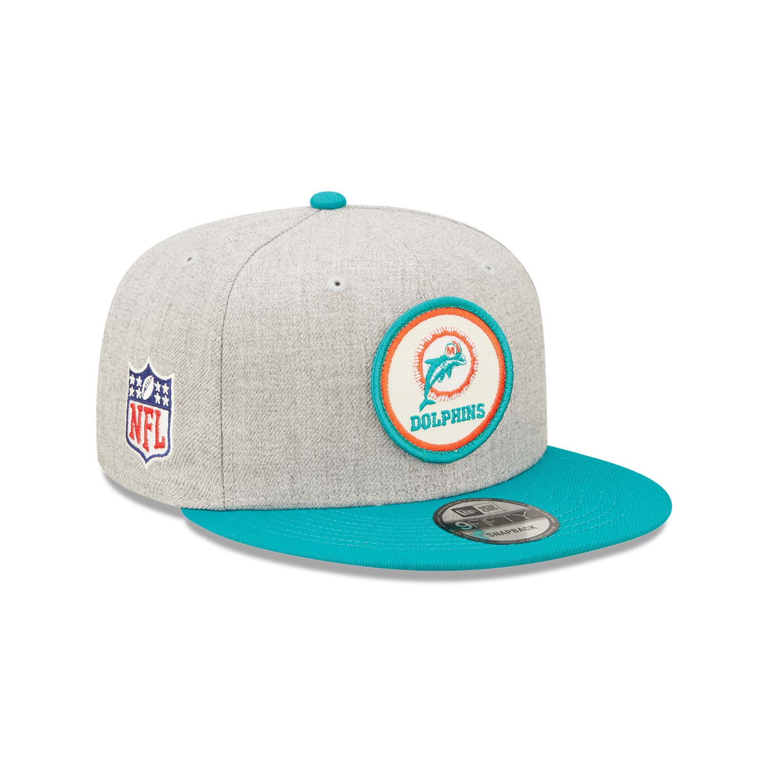 Official New Era Miami Dolphins NFL 22 Historic Sideline Heather Grey ...