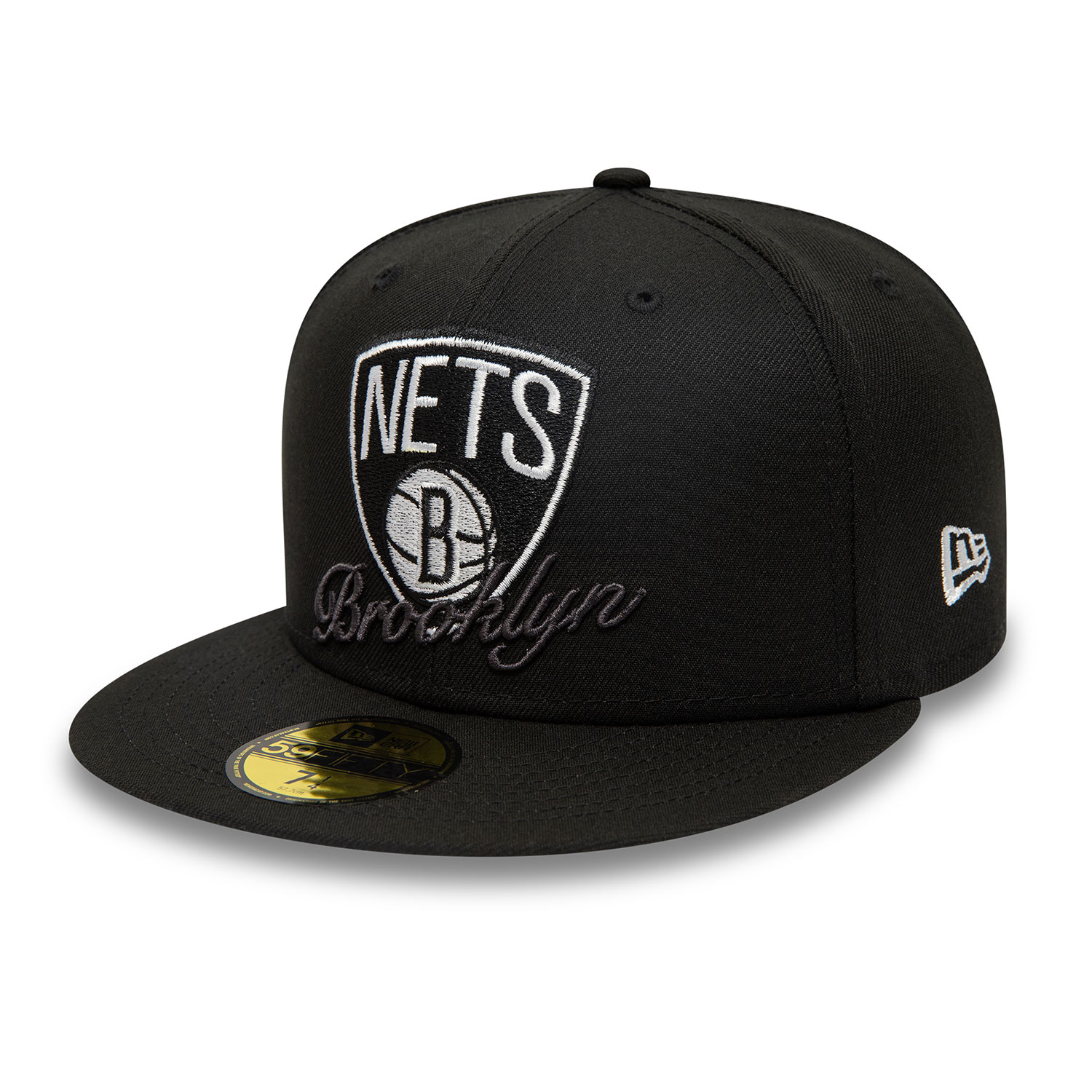 Brooklyn Nets Dual Logo Black 59FIFTY Fitted Cap