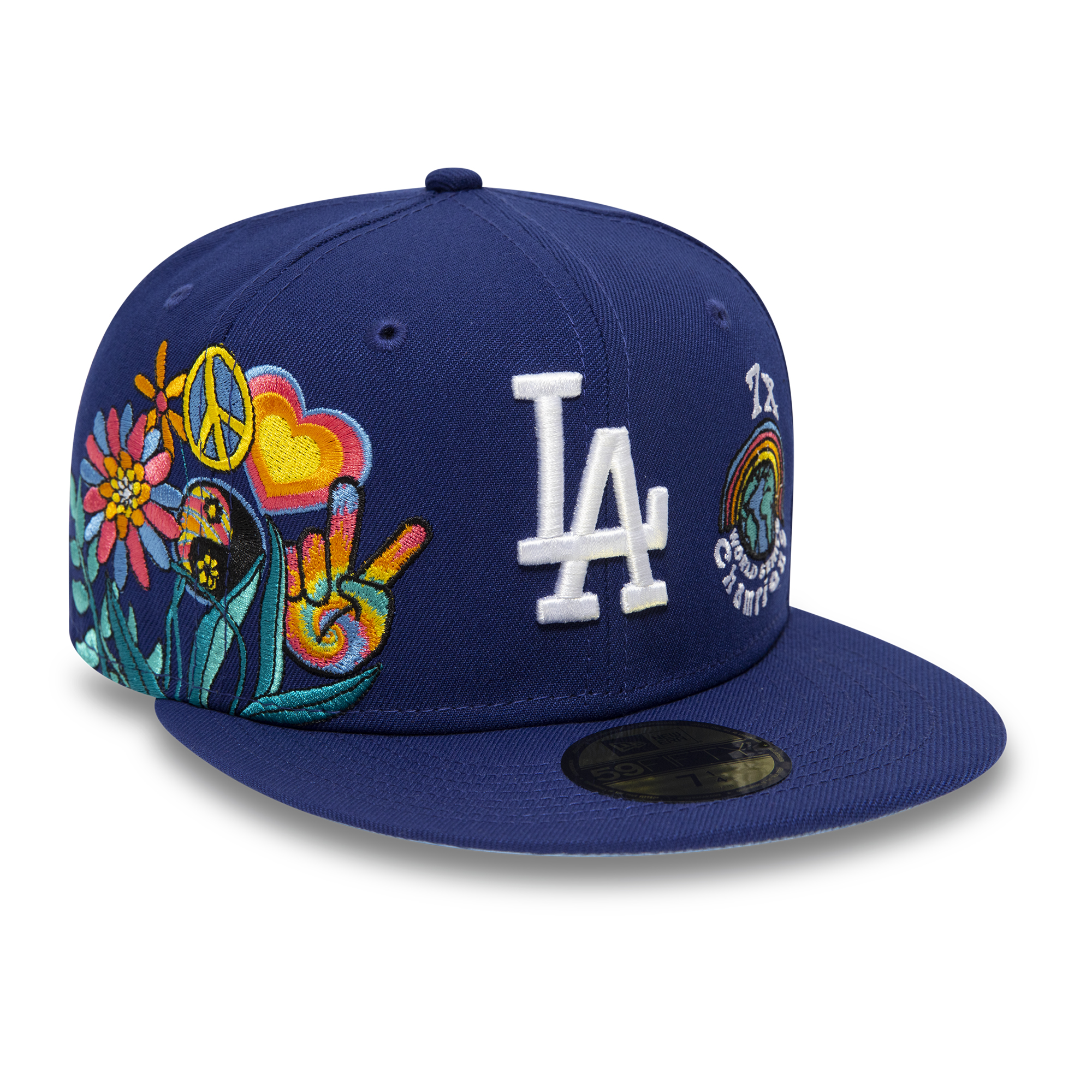 Official New Era LA Dodgers MLB Groovy Dark Royal Blue 59FIFTY Fitted ...