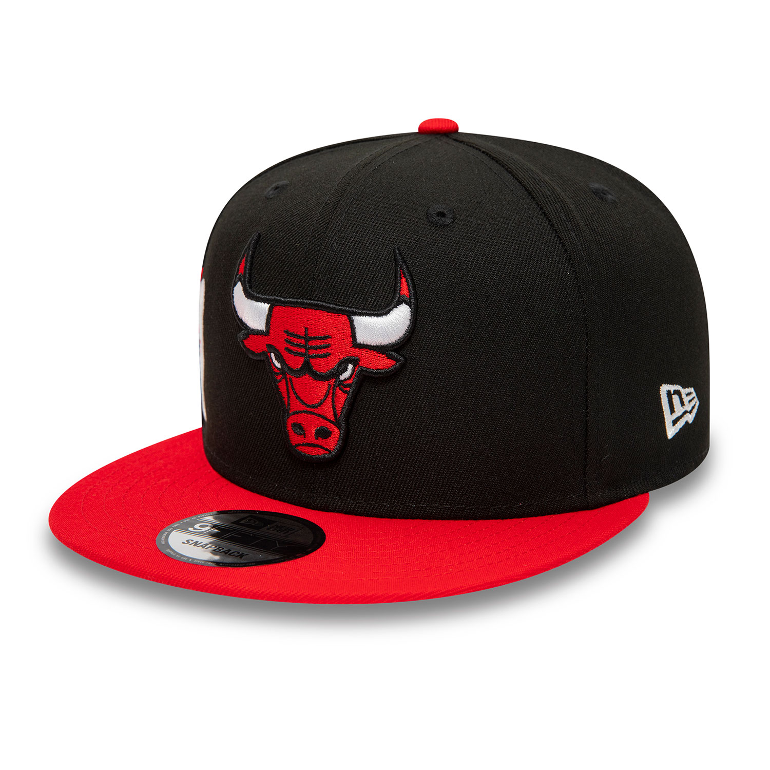 Chicago Bulls Side Font Black 9FIFTY Snapback Cap