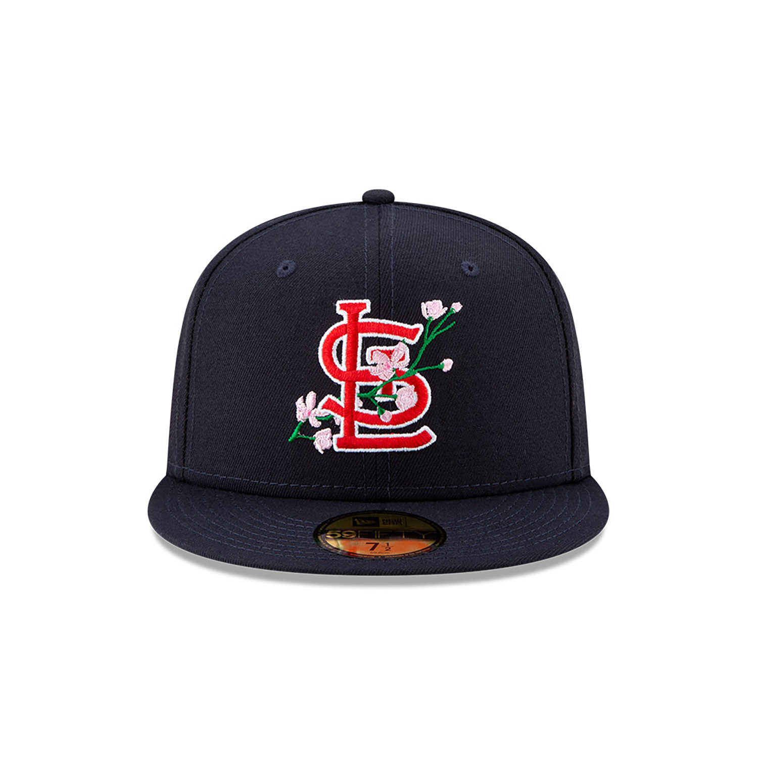 St. Louis Cardinals Side Patch Bloom Navy 59FIFTY Fitted Cap