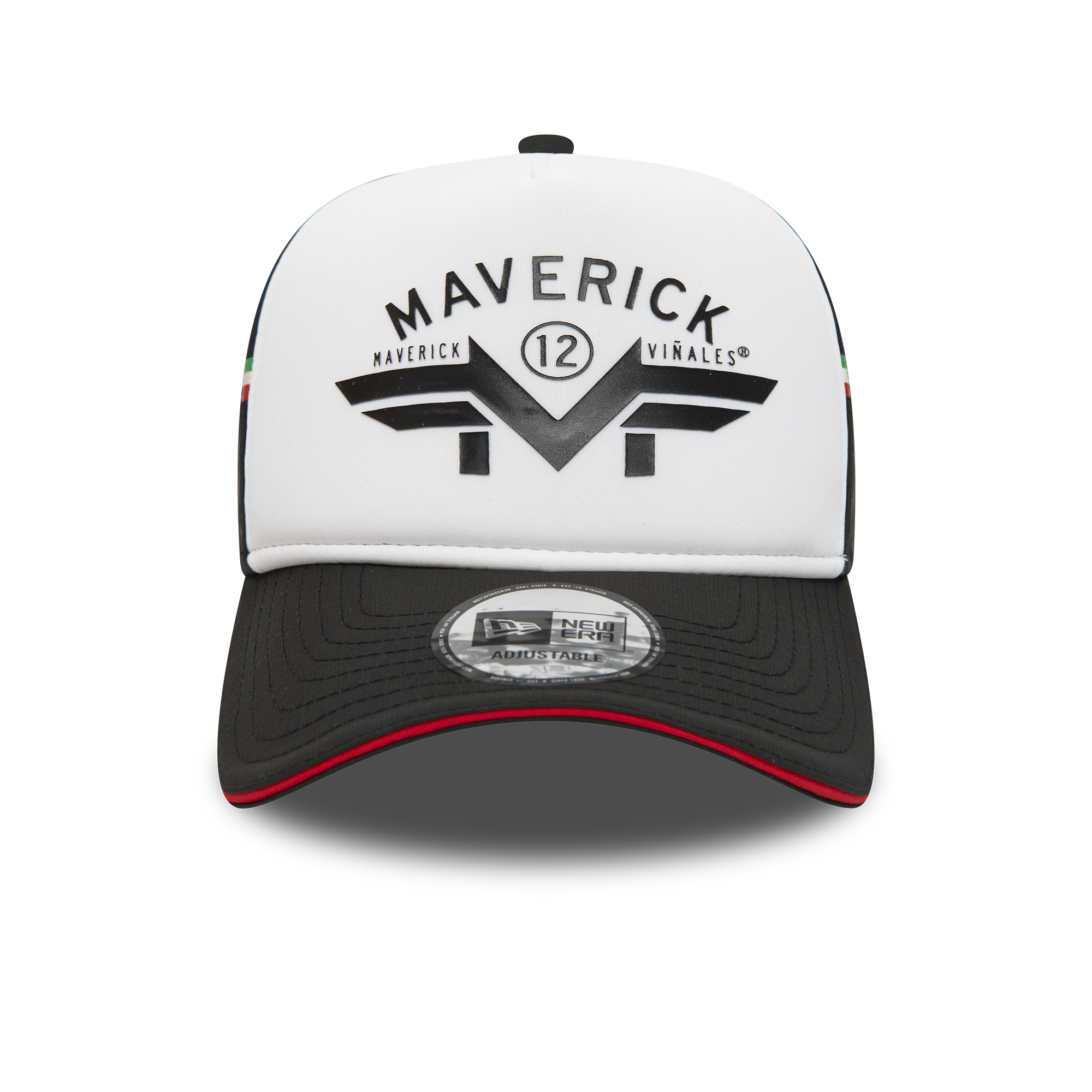 Aprilia Maverick Logo White A-Frame Trucker Cap