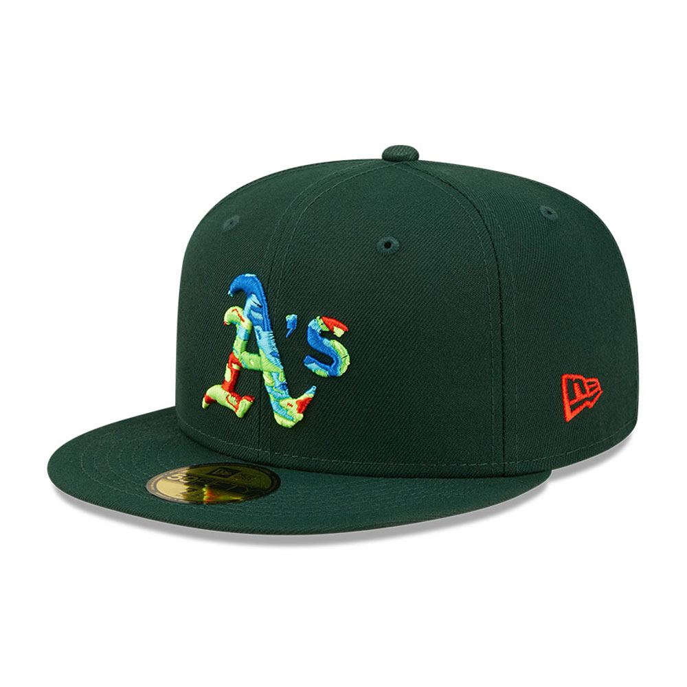 Oakland Athletics Infrared Dark Green 59FIFTY Fitted Cap