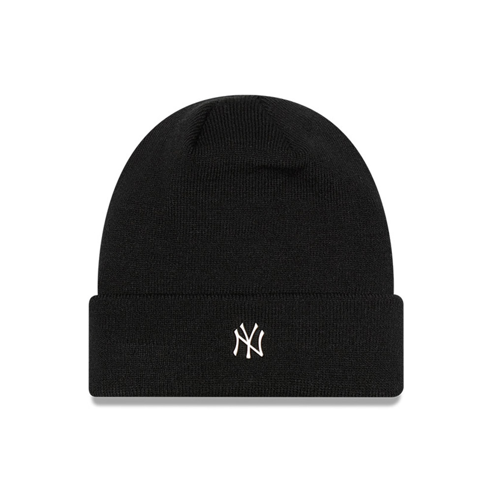 New York Yankees Metallic Black Beanie Hat