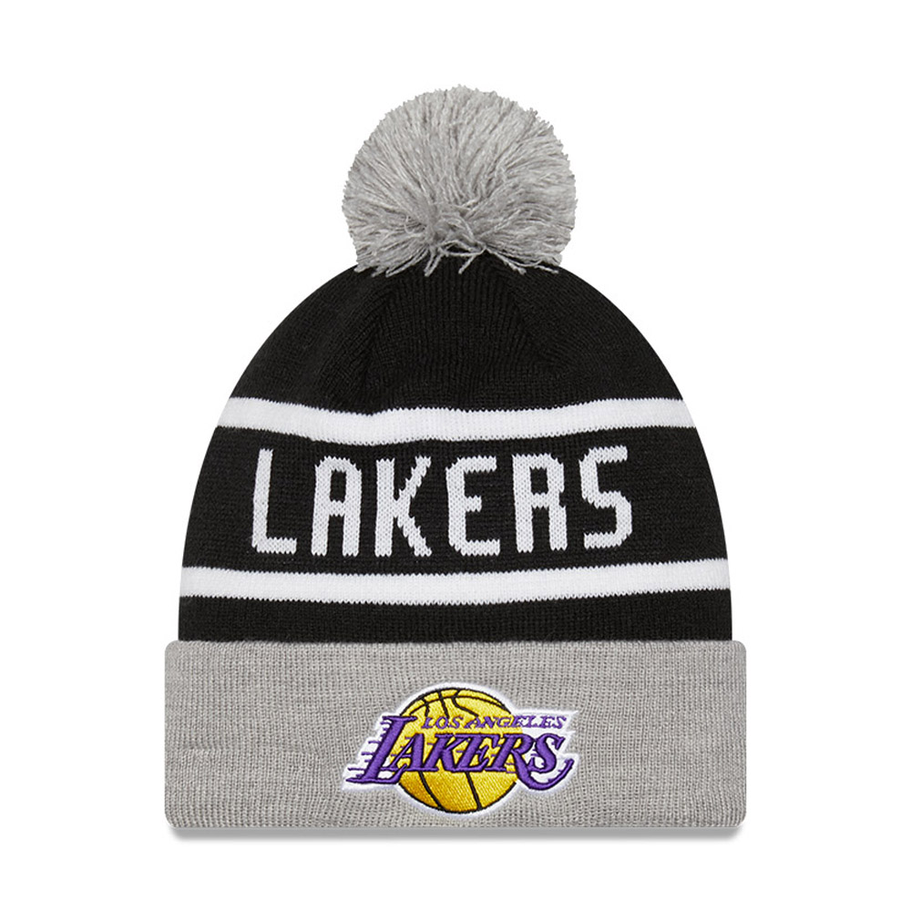 Buy New Era® LA Lakers Tonal Jake Black Bobble Knit Beanie Hat