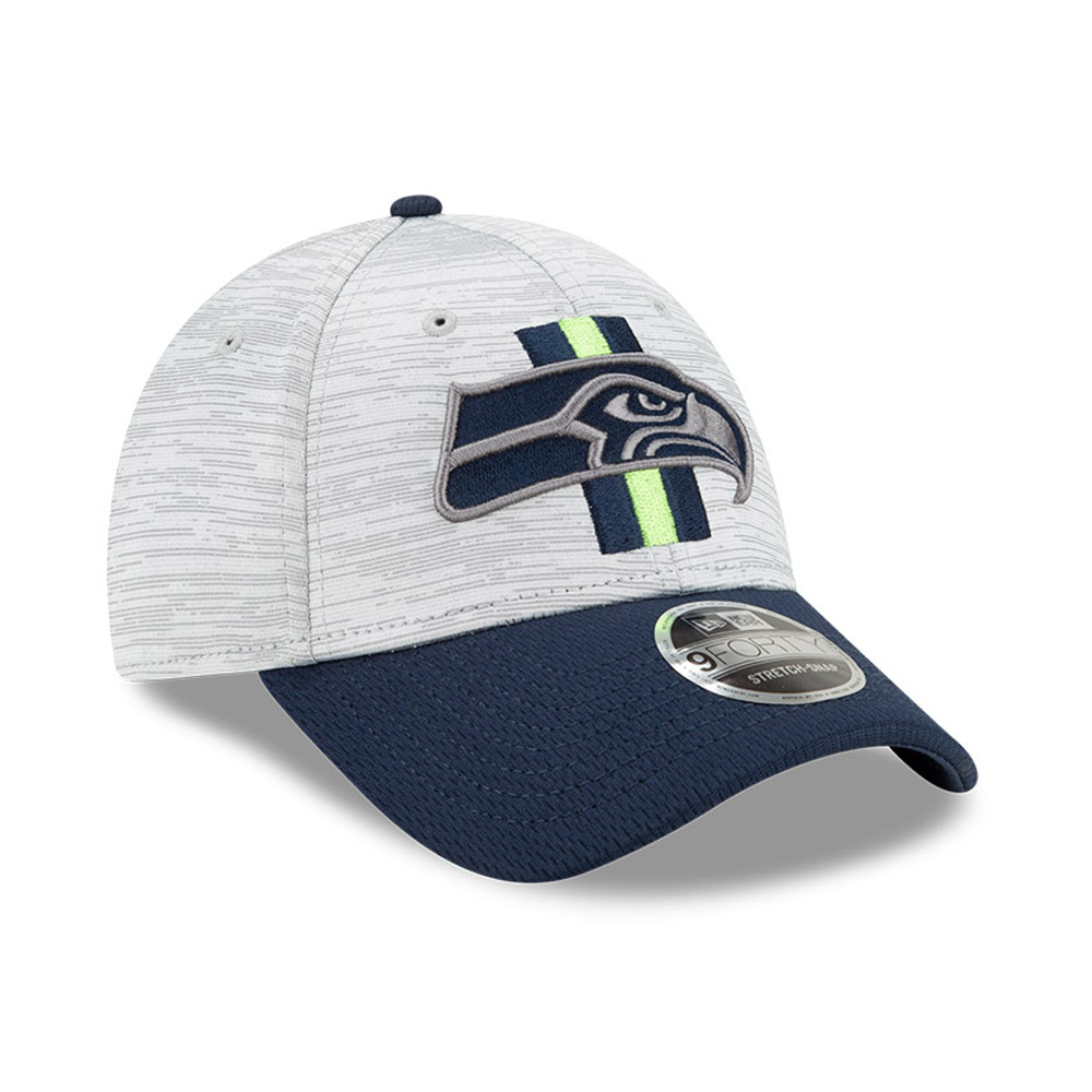 Seattle Seahawks NFL Training Navy 9FORTY Stretch Snap Cap