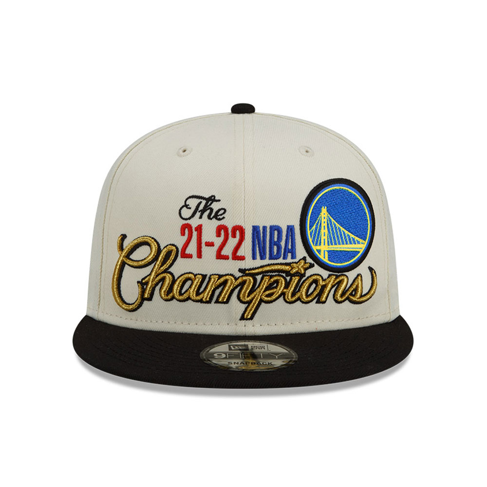 Golden State Warriors NBA Champs White 9FIFTY Snapback Cap