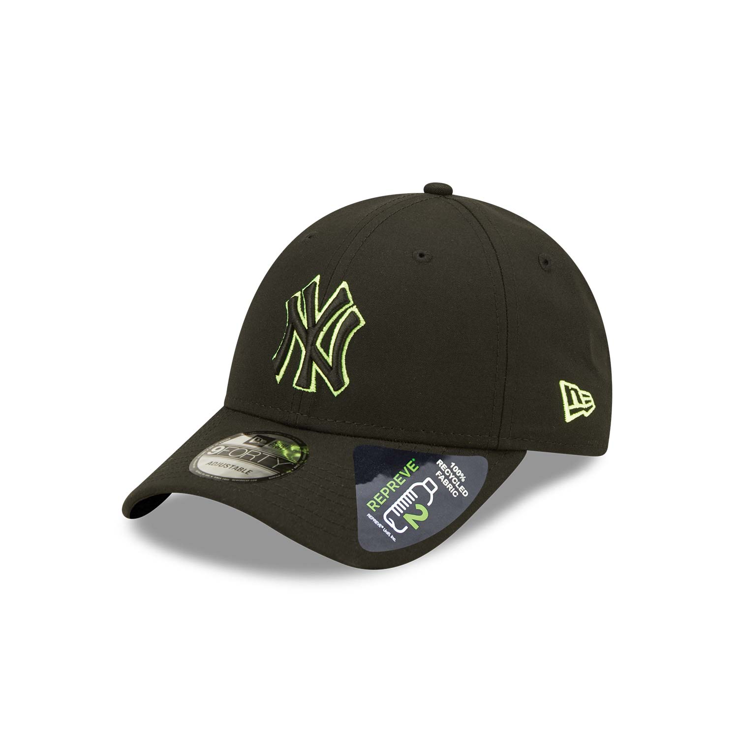 New York Yankees Repreve Neon Black 9FORTY Adjustable Cap