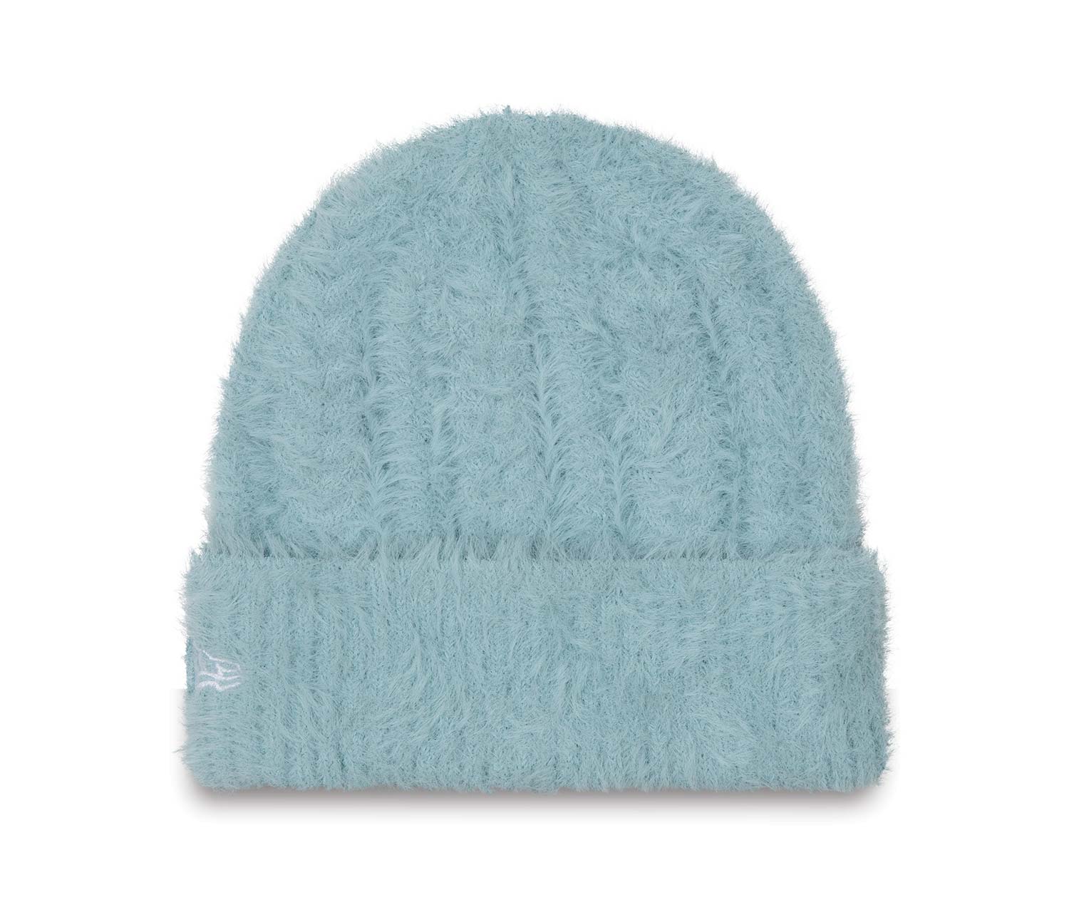 New Era Womens Fluffy Pastel Blue Beanie Hat