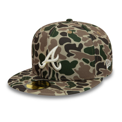 Official New Era Atlanta Braves MLB Duck Camo 59FIFTY Fitted Cap