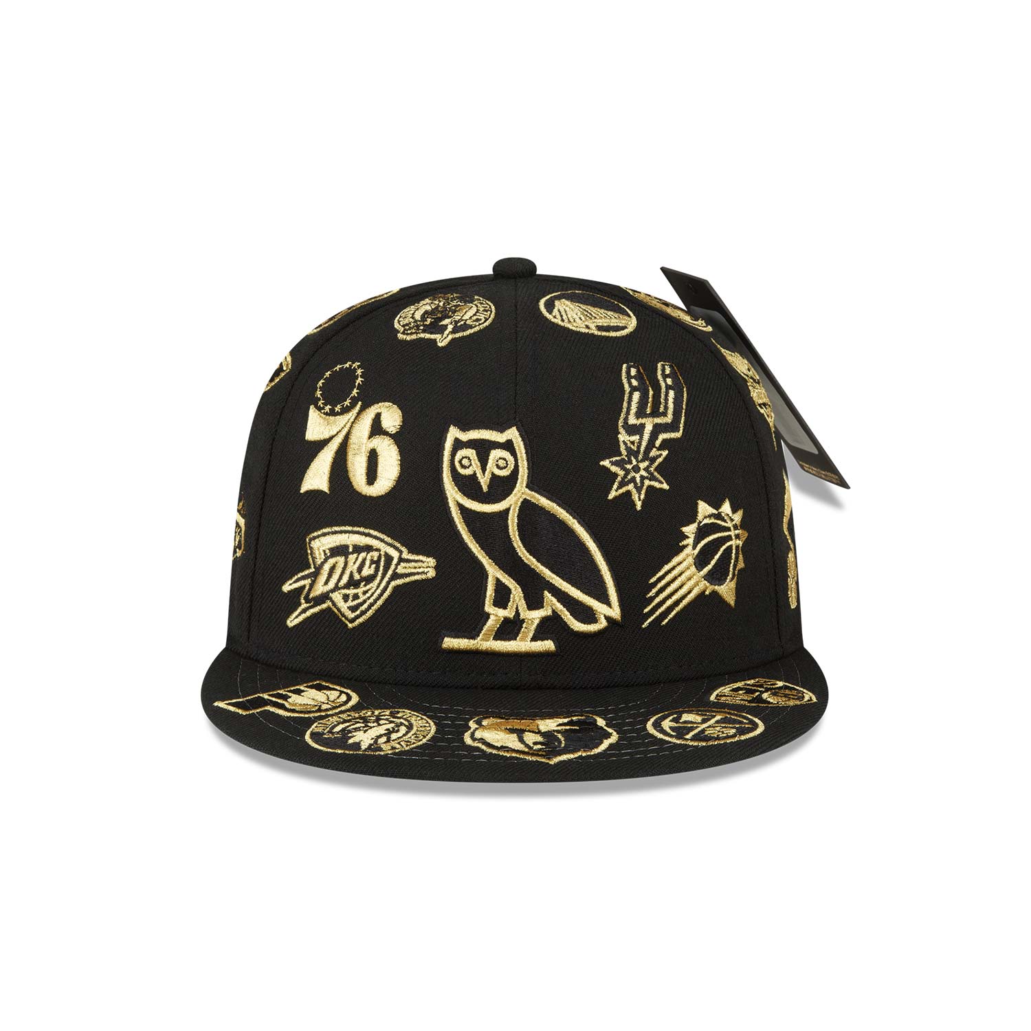 Official New Era OVO® x NBA All-Over Logos Black 59FIFTY Fitted Cap