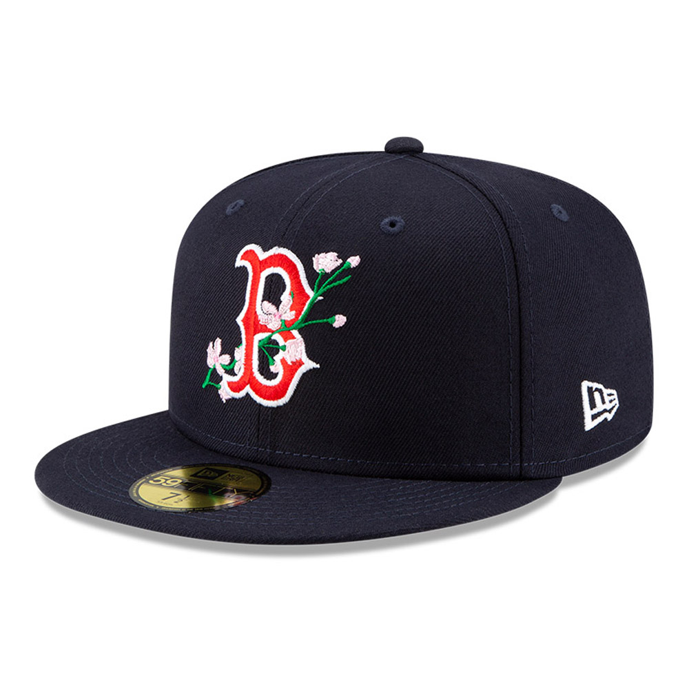 Gorra oficial New Era Boston Red Sox MLB Side Patch Bloom Azul Marino 59FIFTY Fitted