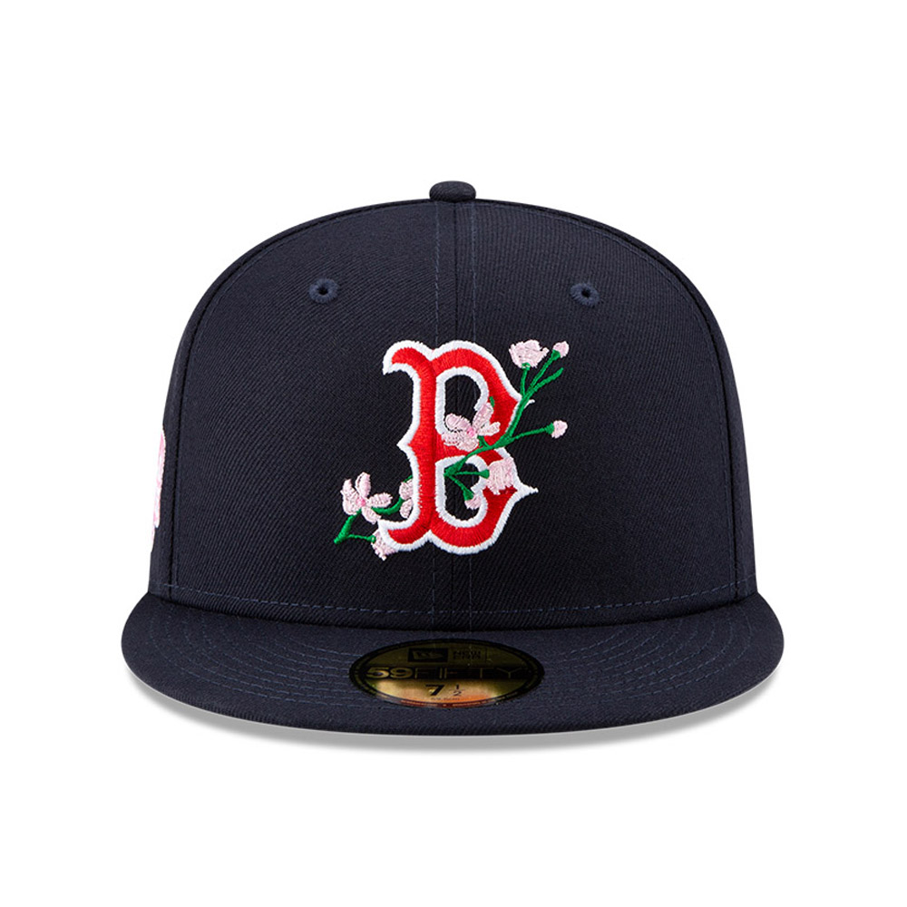 Gorra oficial New Era Boston Red Sox MLB Side Patch Bloom Azul Marino 59FIFTY Fitted