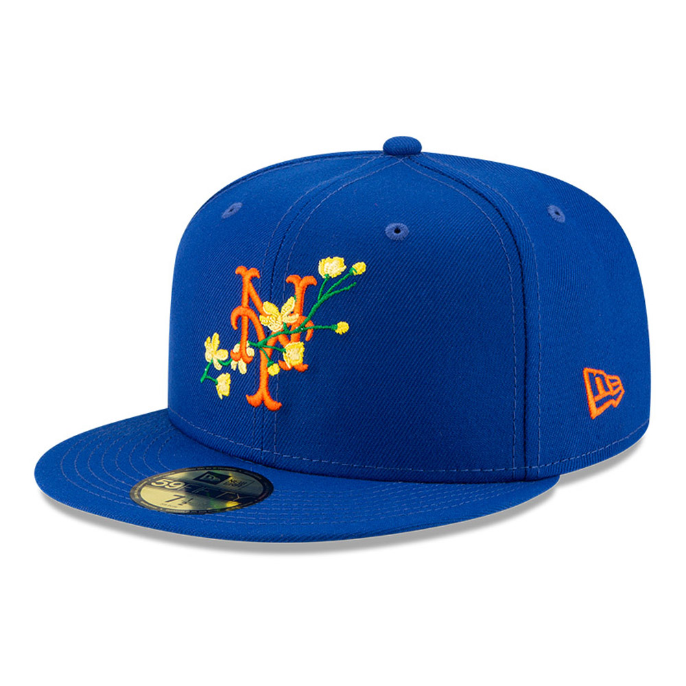 New York Mets MLB Side Patch Bloom Blue 59FIFTY Cap