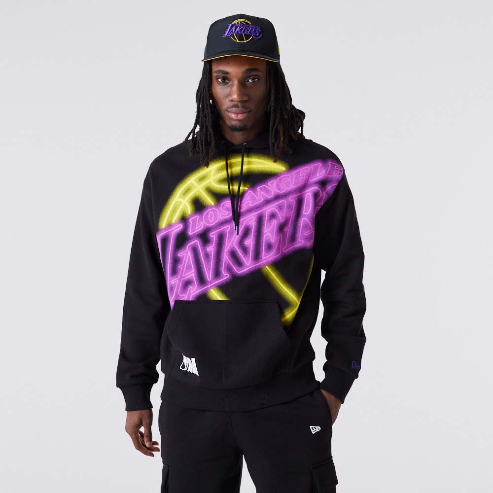 LA Lakers Neon Oversized Black Hoodie