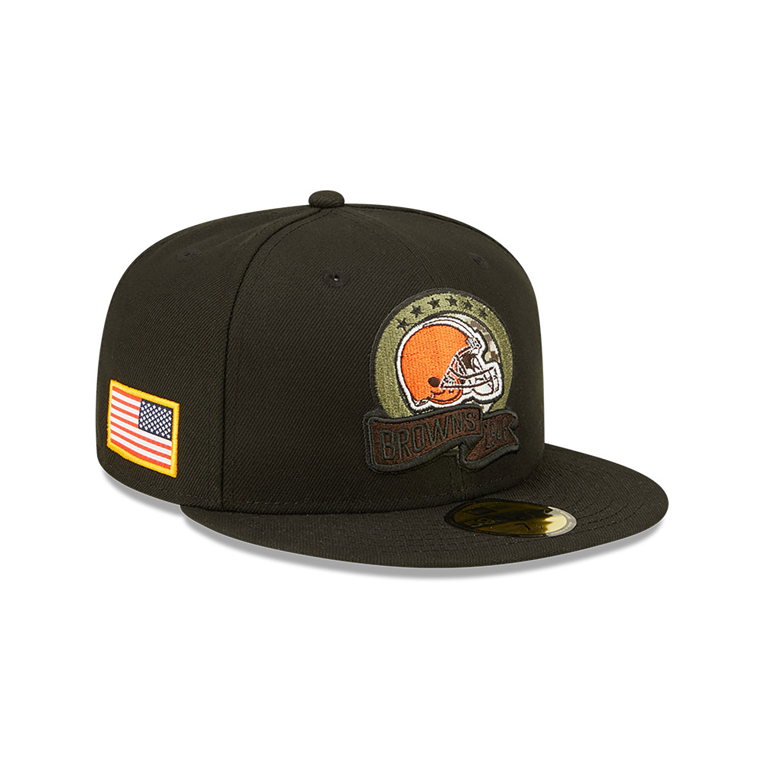 Cleveland Browns NFL Salute to Service Black 59FIFTY Fitted Cap