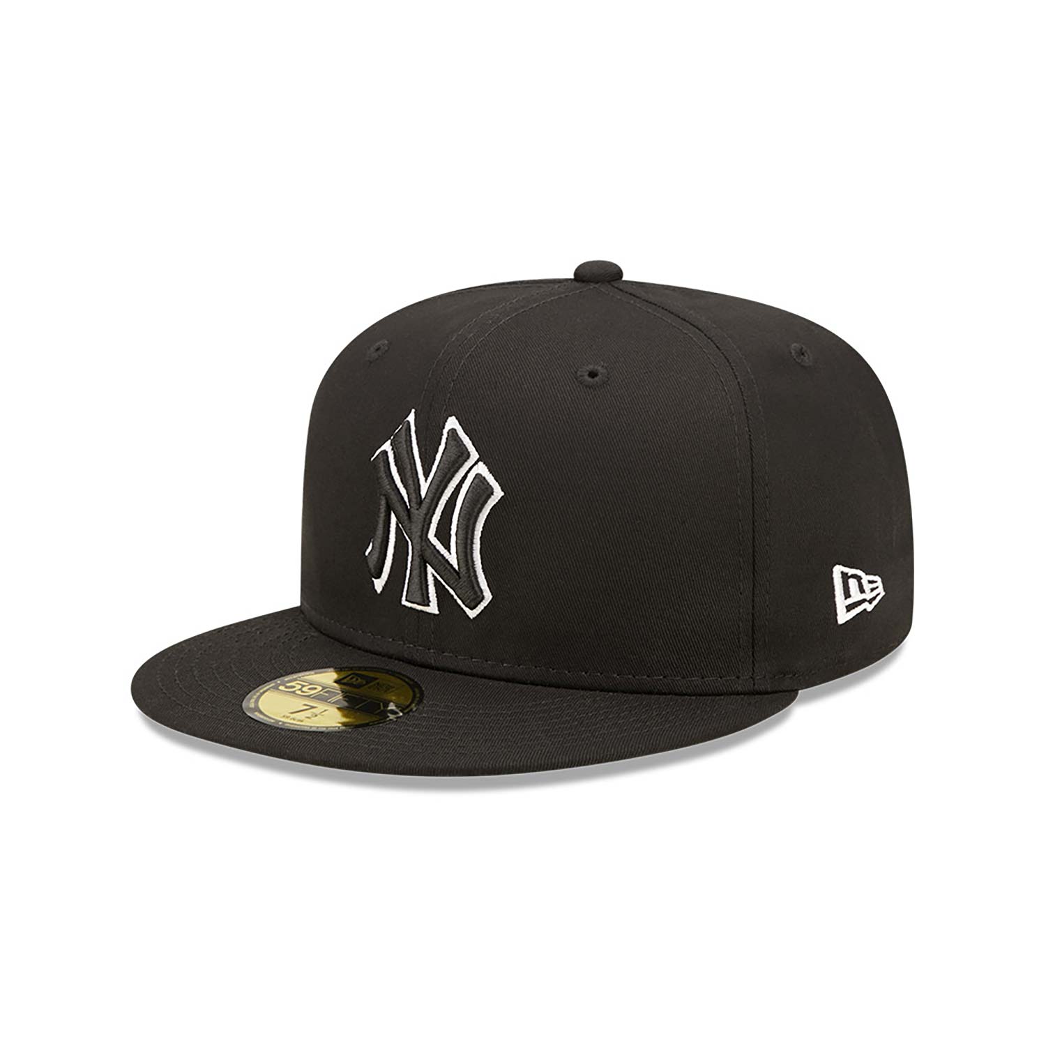 Official New Era Team Outline New York Yankees Black 59FIFTY Fitted Cap ...