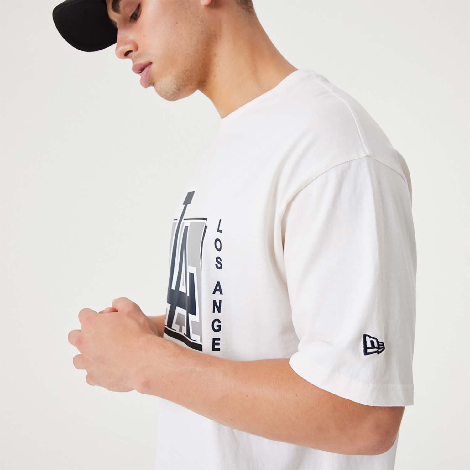LA Dodgers MLB Team Wordmark White Oversized T-Shirt
