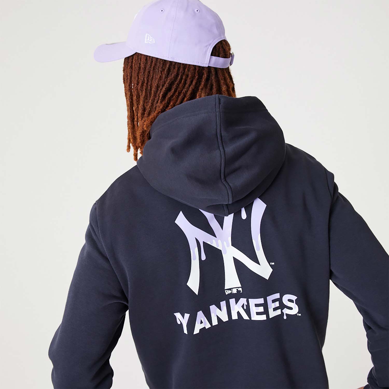 New York Yankees MLB Drip Logo Navy Pullover Hoodie
