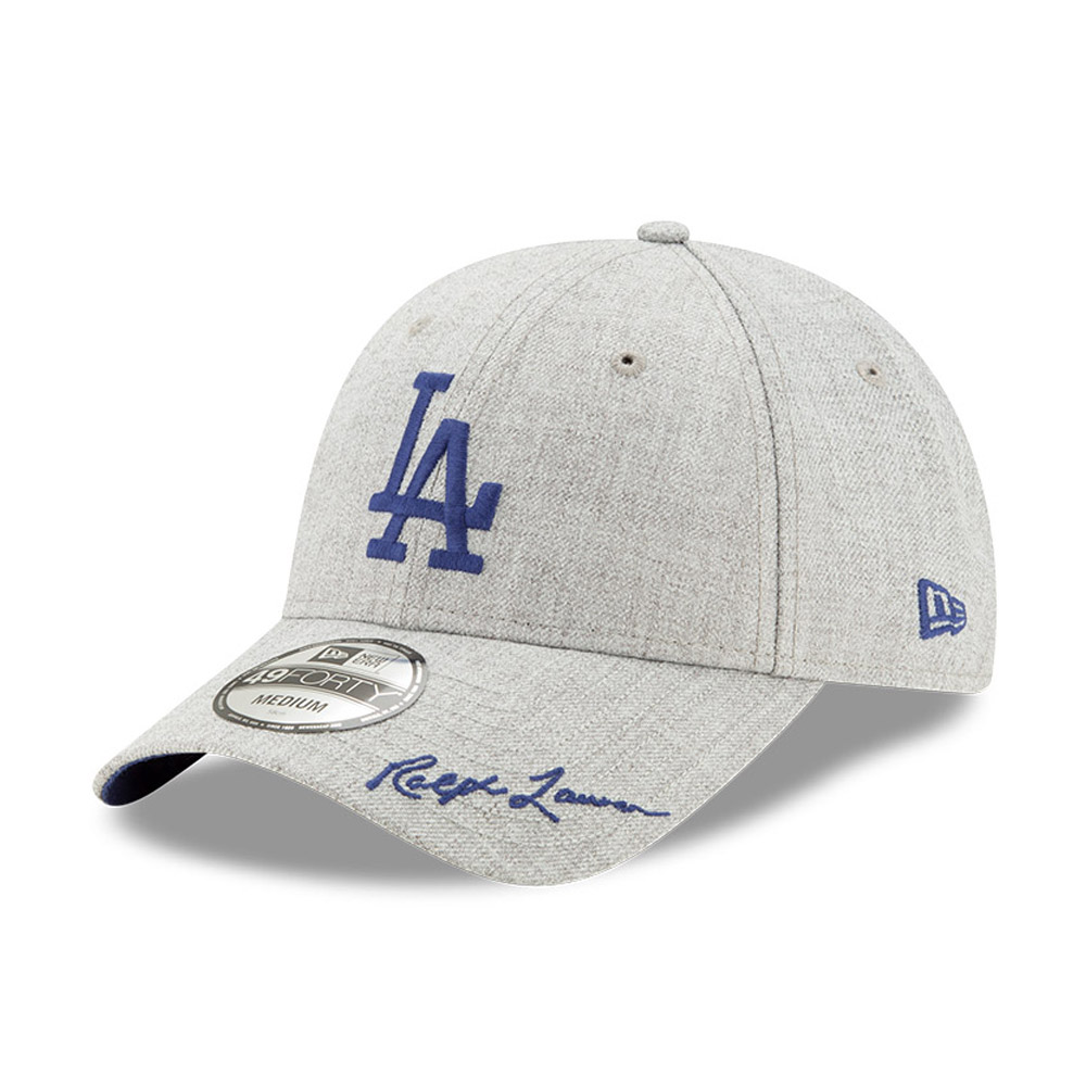 LA Dodgers Ralph Lauren Polo Grey 49FORTY Cap