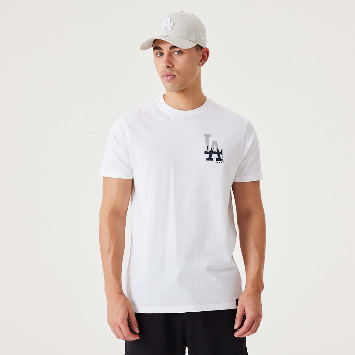 LA Dodgers MLB Drip Logo White T-Shirt