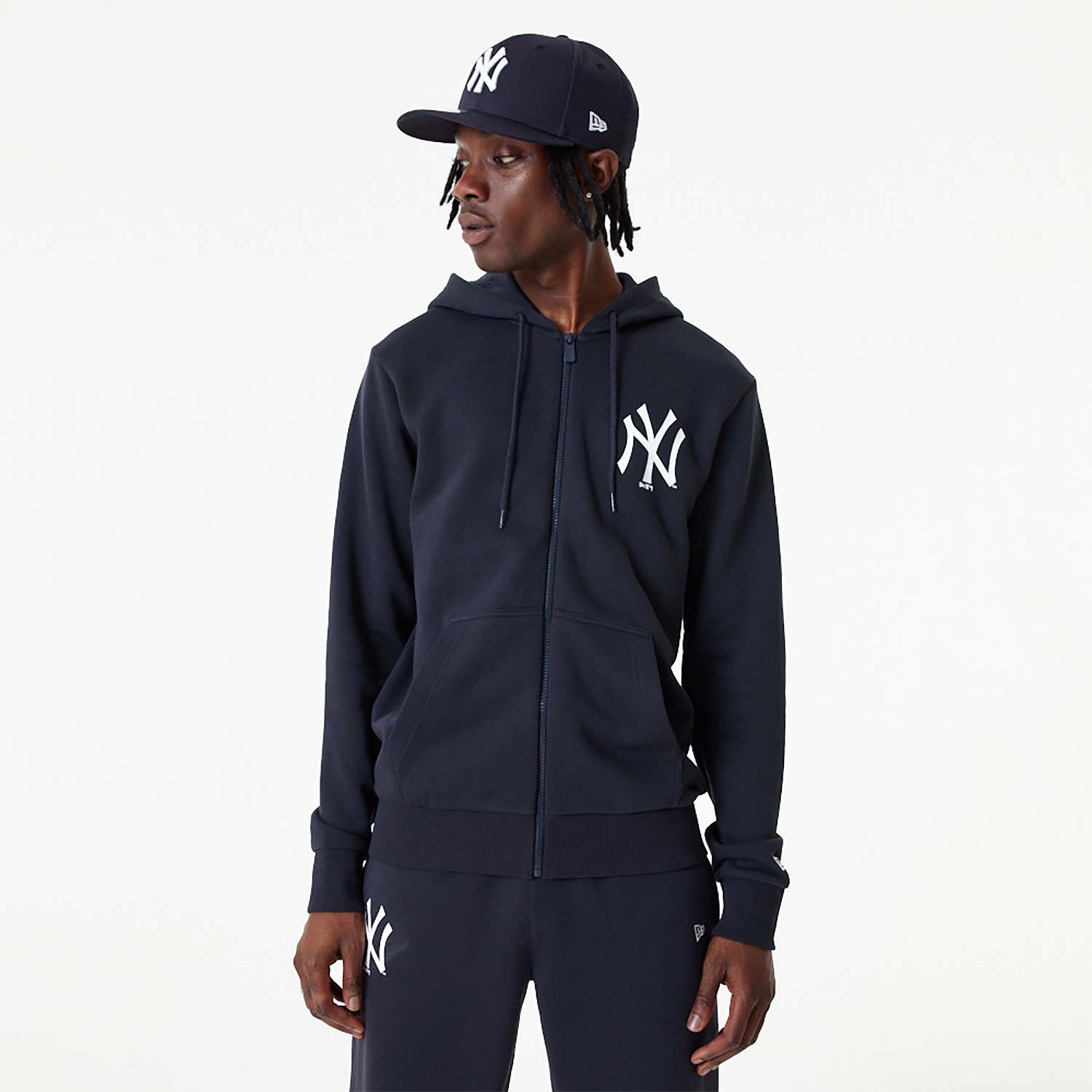 New York Yankees MLB League Essential Navy Full-Zip Hoodie