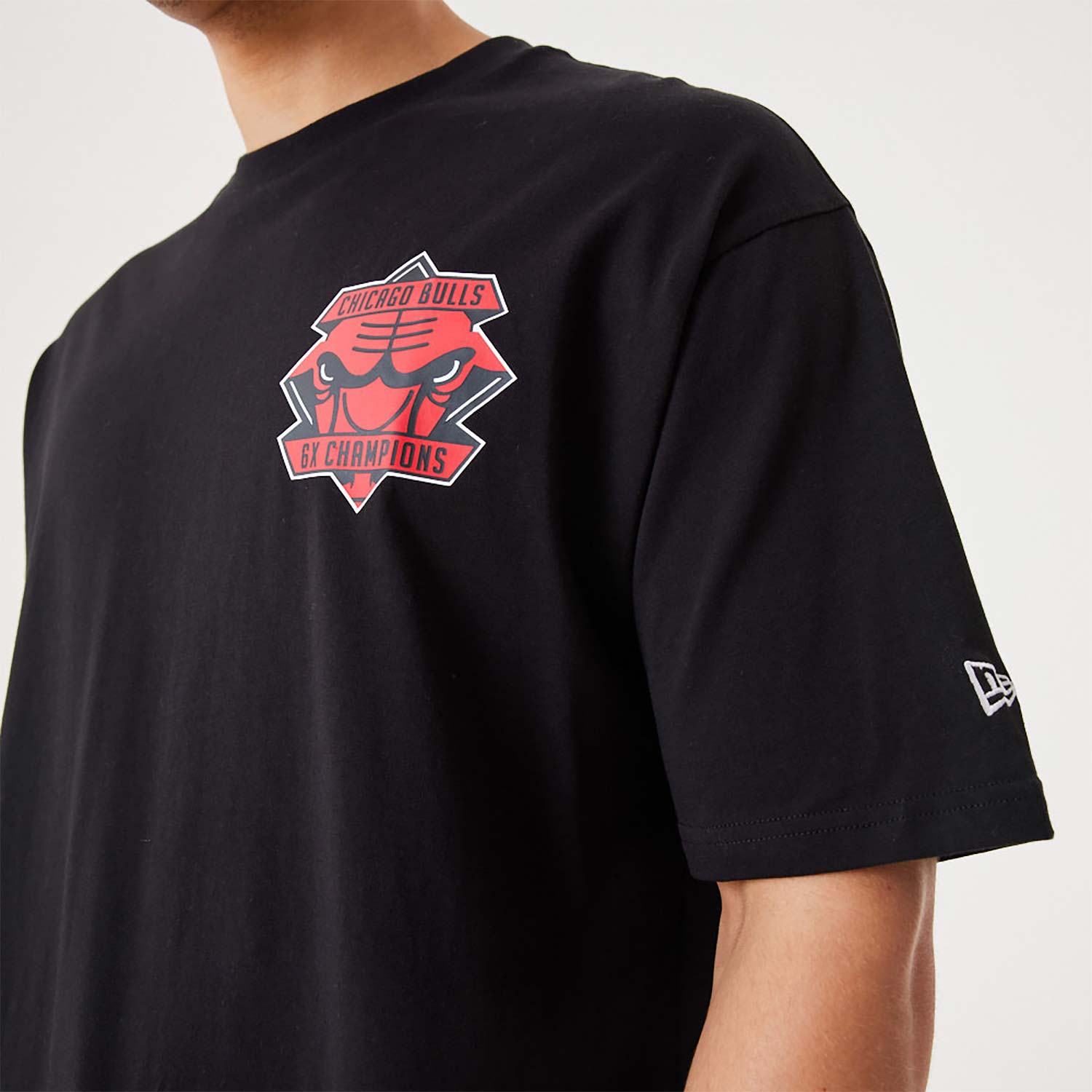 Chicago Bulls NBA Championship Black Oversized T-Shirt