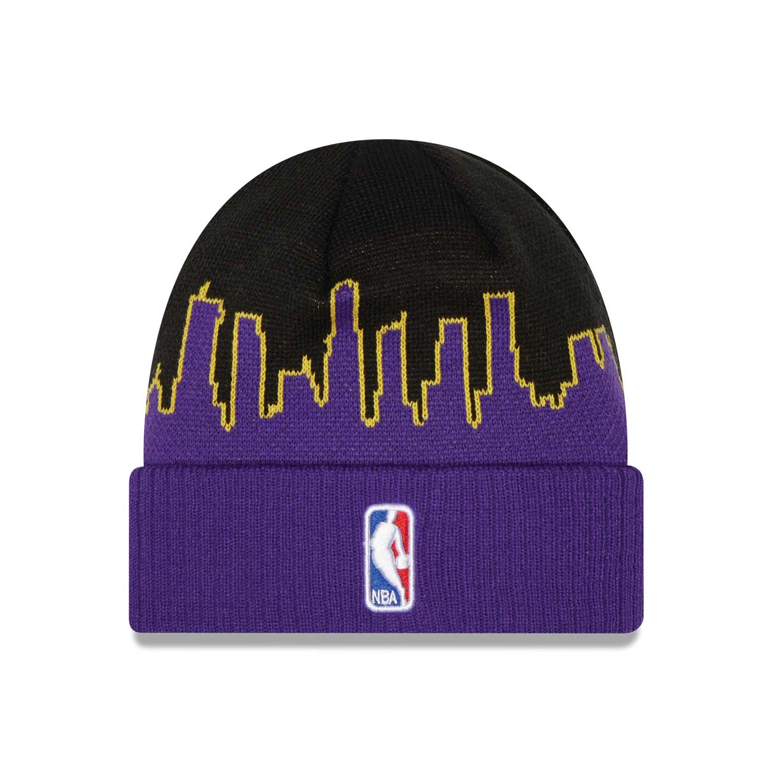 Official New Era NBA Tip Off LA Lakers Black Beanie Hat B9487_799 B9487