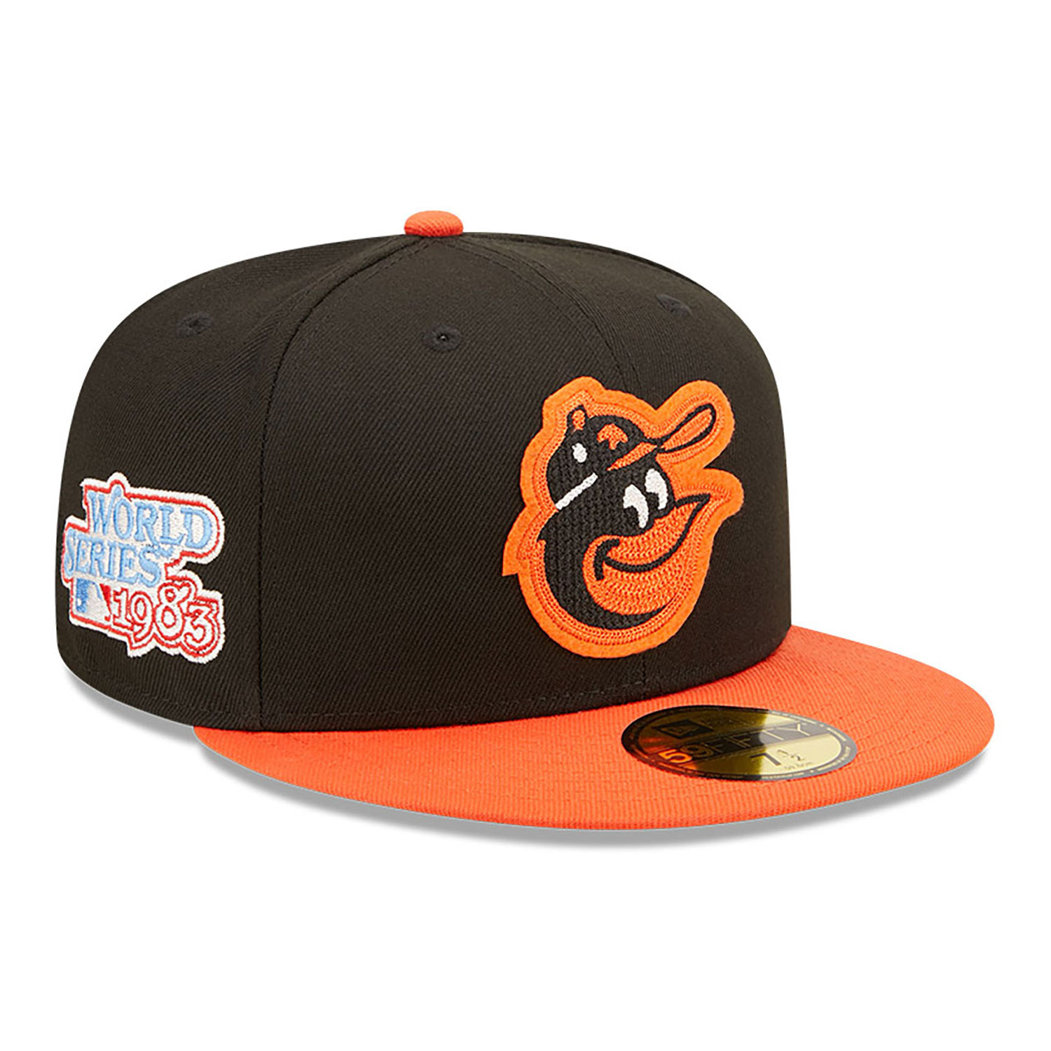 Official New Era Letterman Baltimore Orioles Black 59FIFTY Fitted Cap ...