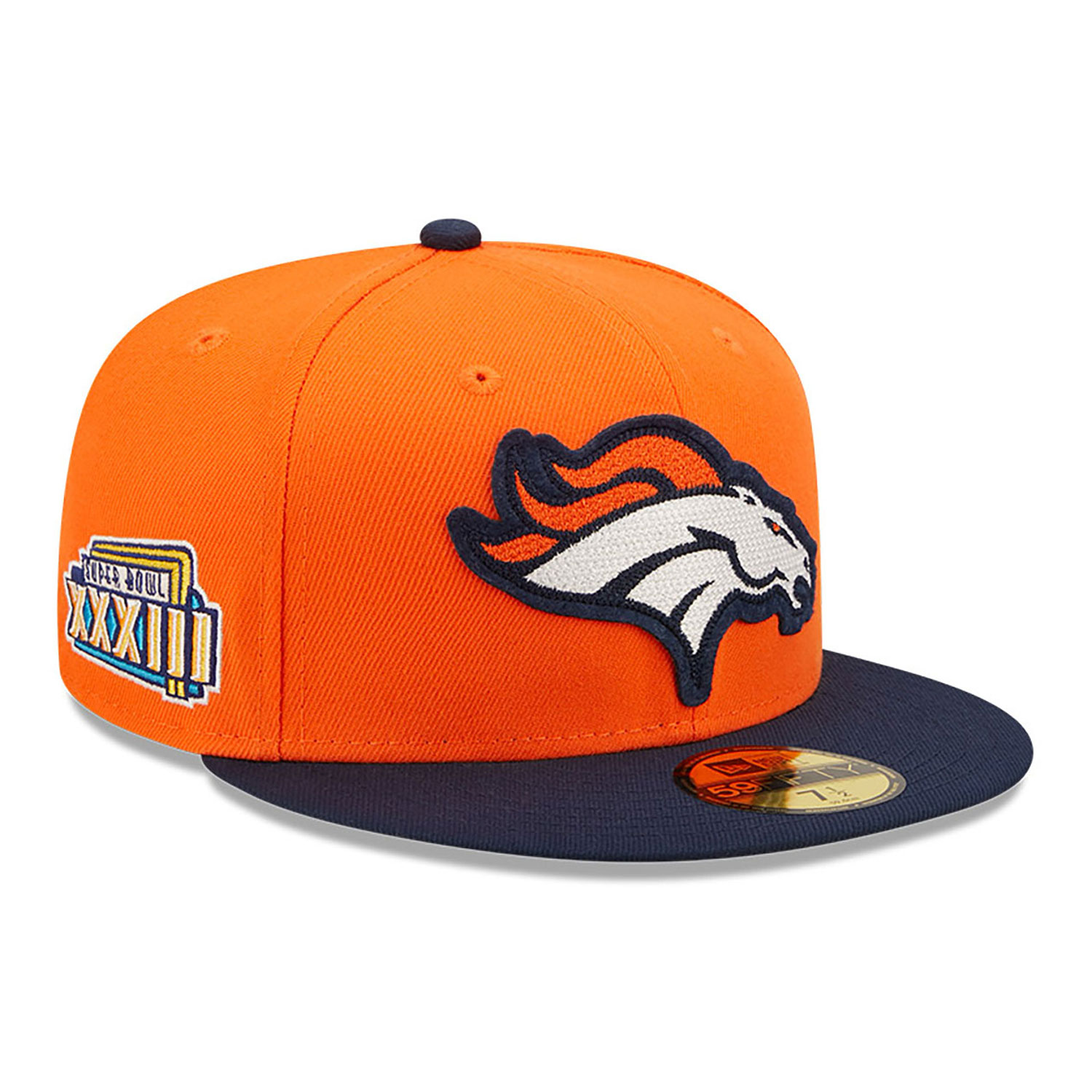 Denver Broncos NE Letterman Orange 59FIFTY Fitted Cap