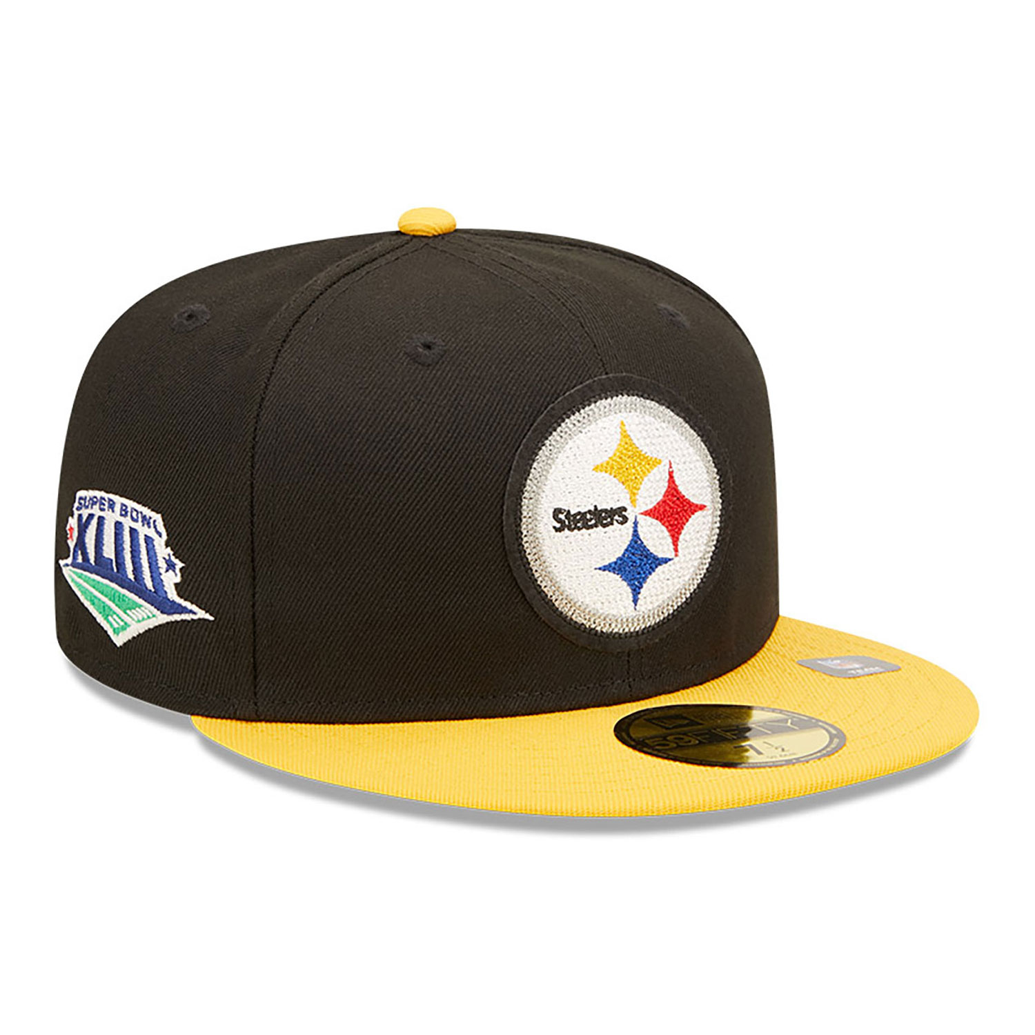 Pittsburgh Steelers NE Letterman Black 59FIFTY Fitted Cap
