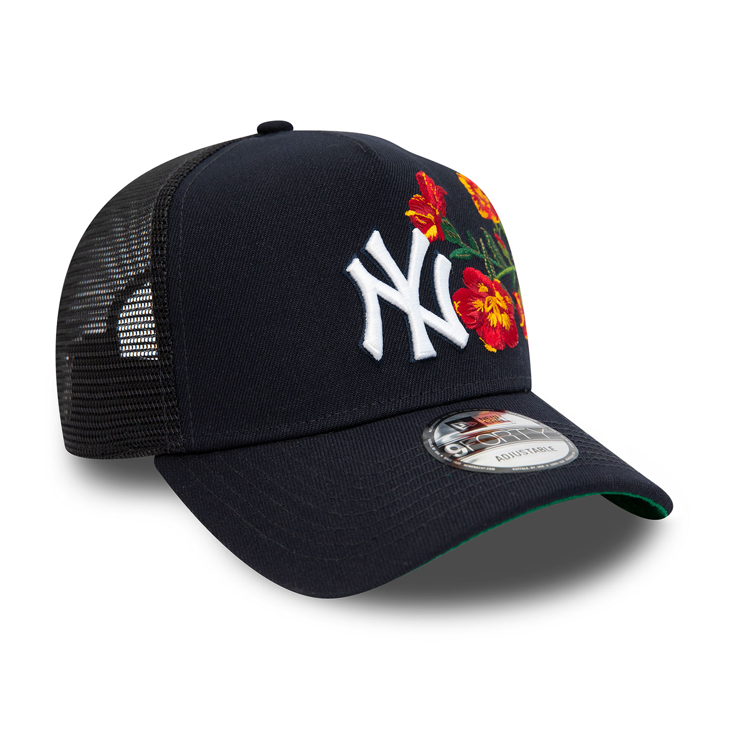Official New Era Mlb Floral New York Yankees Navy 9forty A Frame