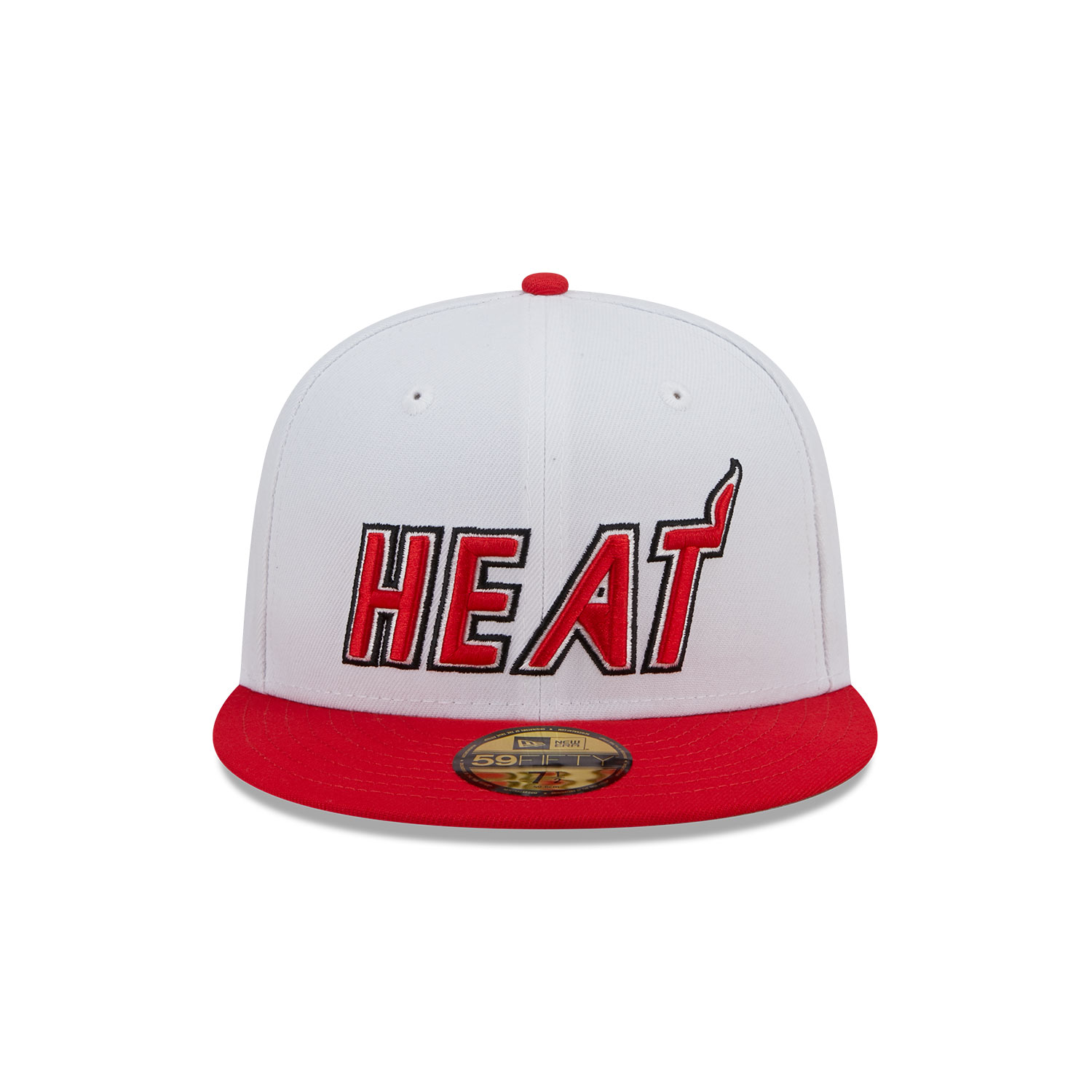 Official New Era NBA Classic Miami Heat White 59FIFTY Fitted Cap B9741 ...