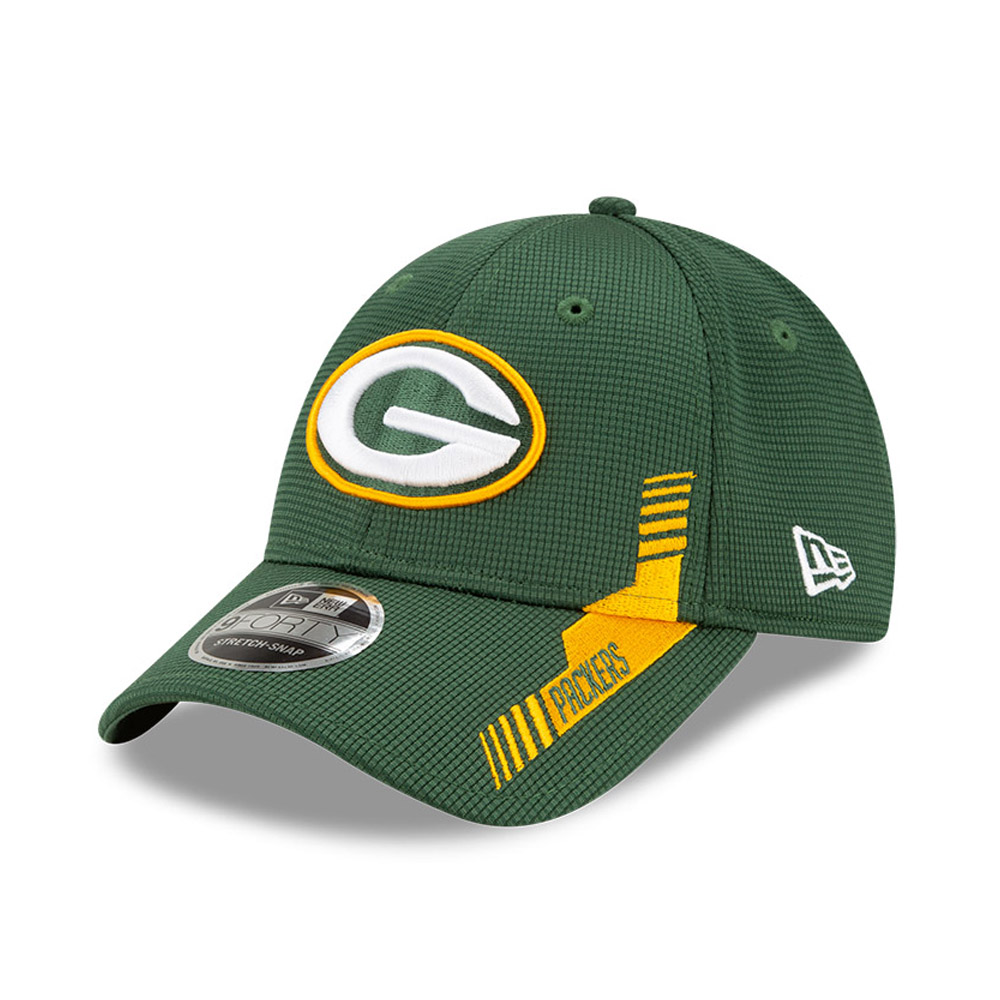 Green Bay Packers NFL Sideline Home Kids Green 9FORTY Stretch Snap Cap