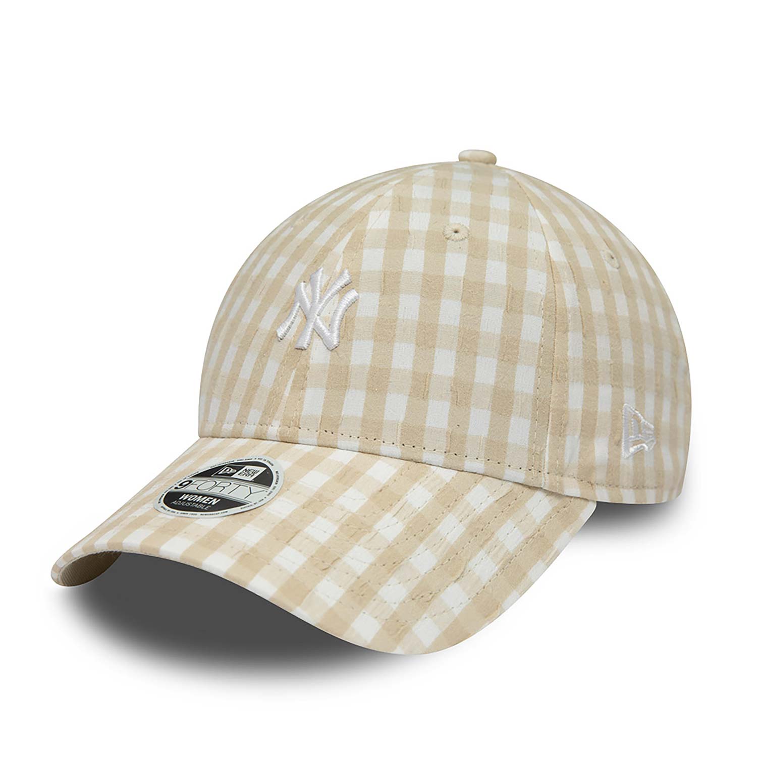 New York Yankees Womens Gingham Stone 9FORTY Adjustable Cap