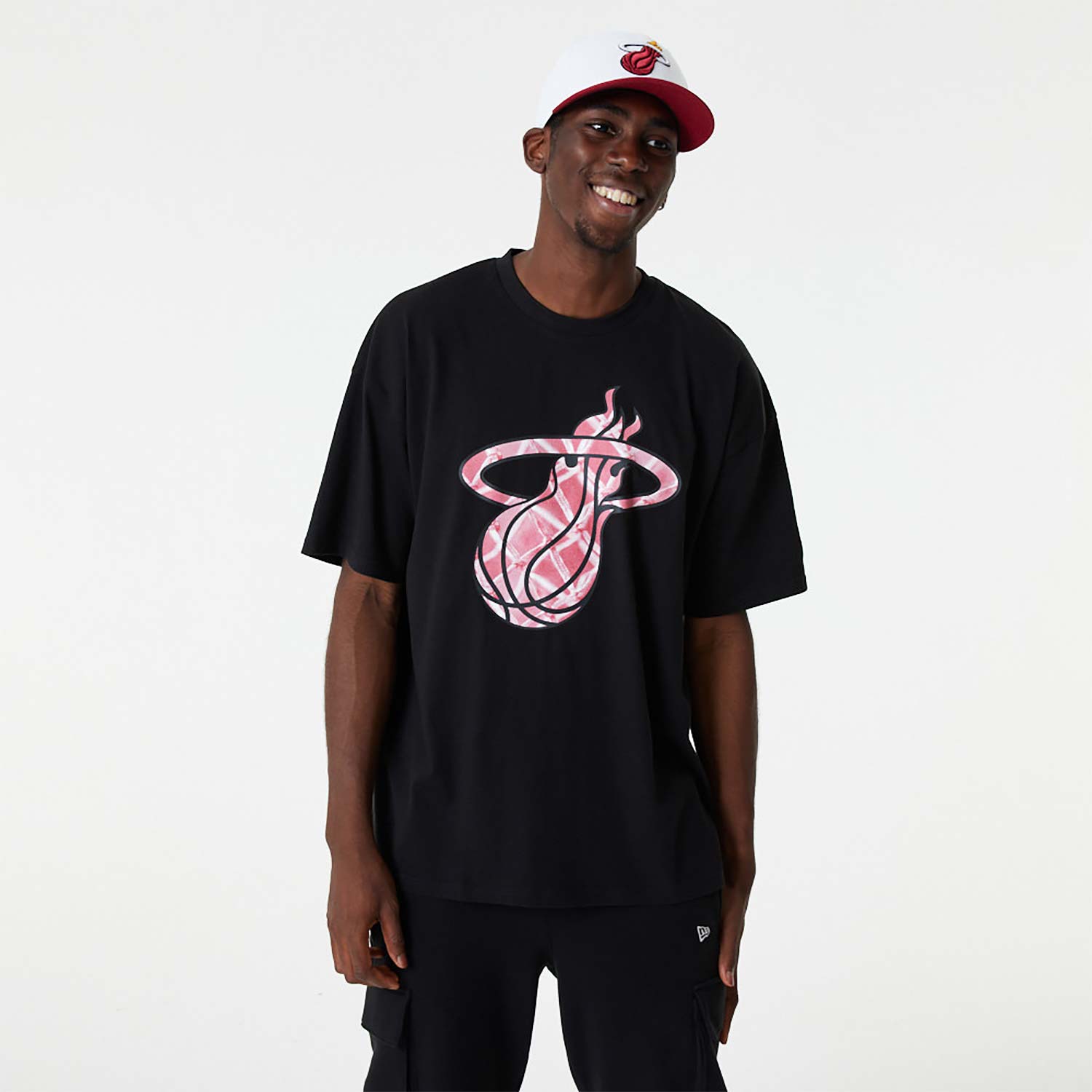 Official New Era NBA Infill Logo Miami Heat Oversized T-Shirt C2_138 ...