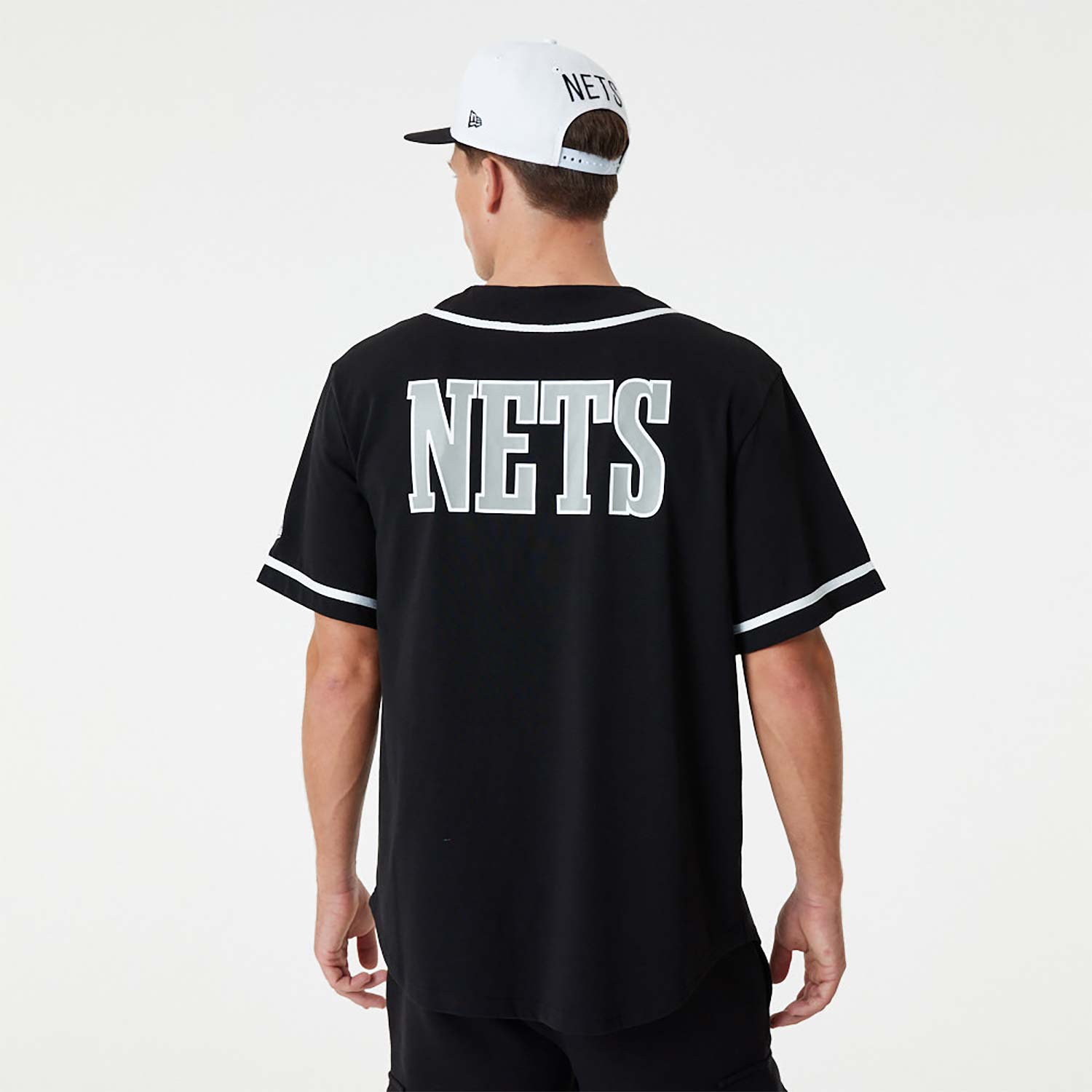 Brooklyn Nets NBA Baseball Jersey Black T-Shirt