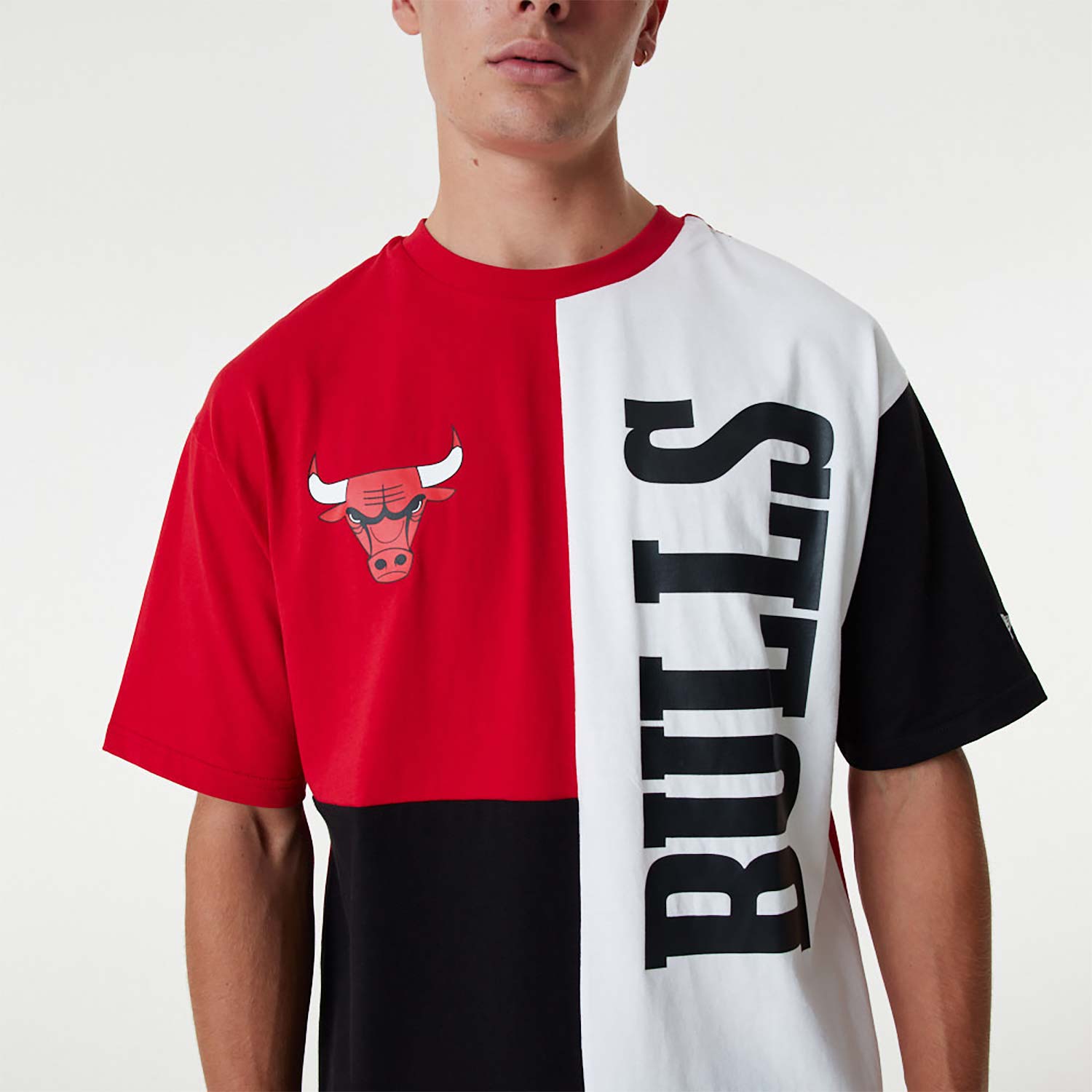Chicago Bulls NBA Cut And Sew Red Oversized T-Shirt