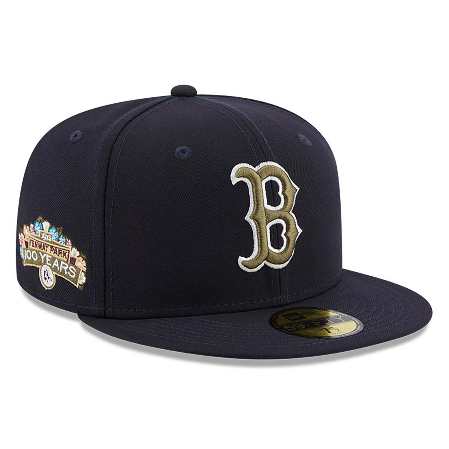 Boston Red Sox MLB Floral Patch Blue 59FIFTY Fitted Cap