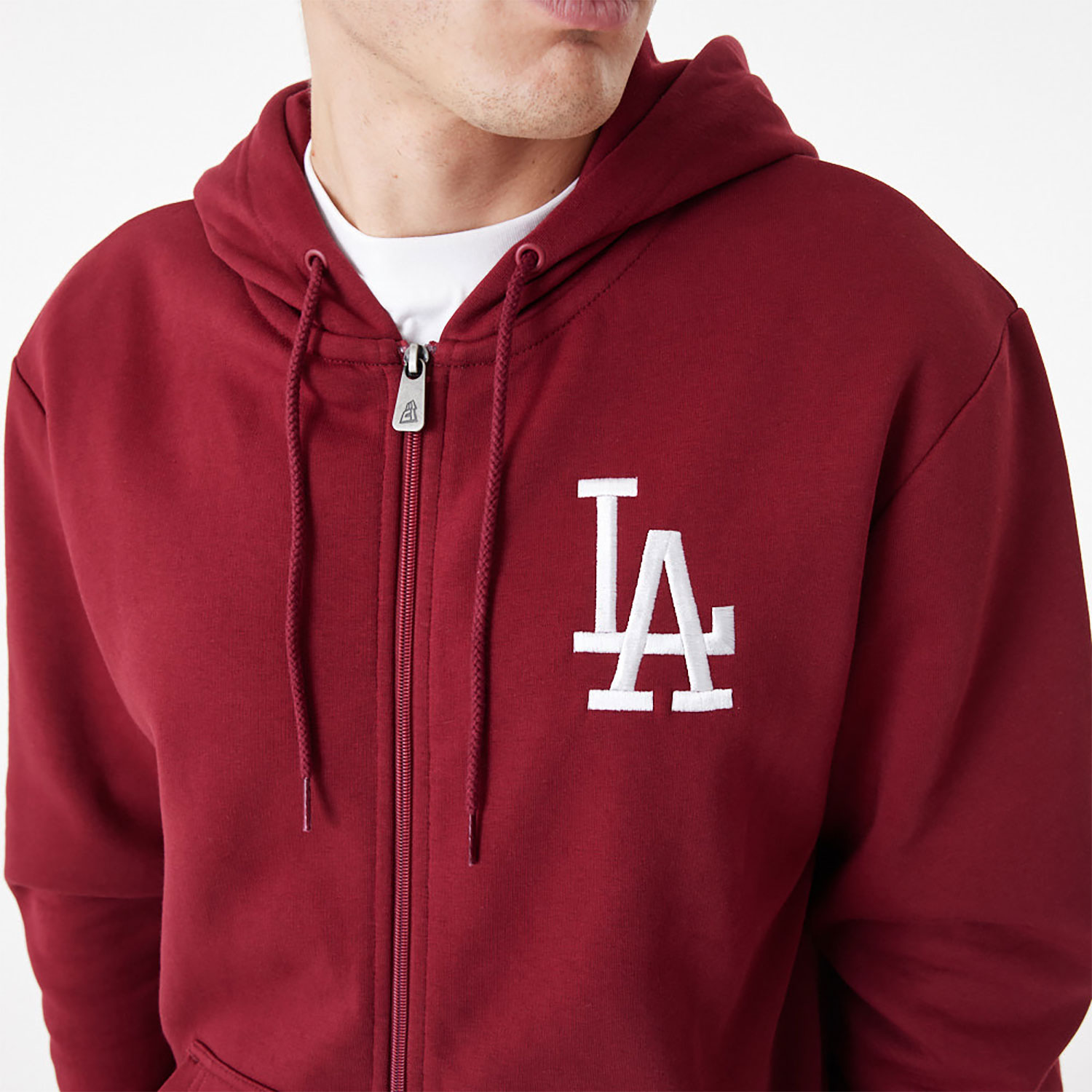 LA Dodgers League Essential Dark Red Full Zip Hoodie