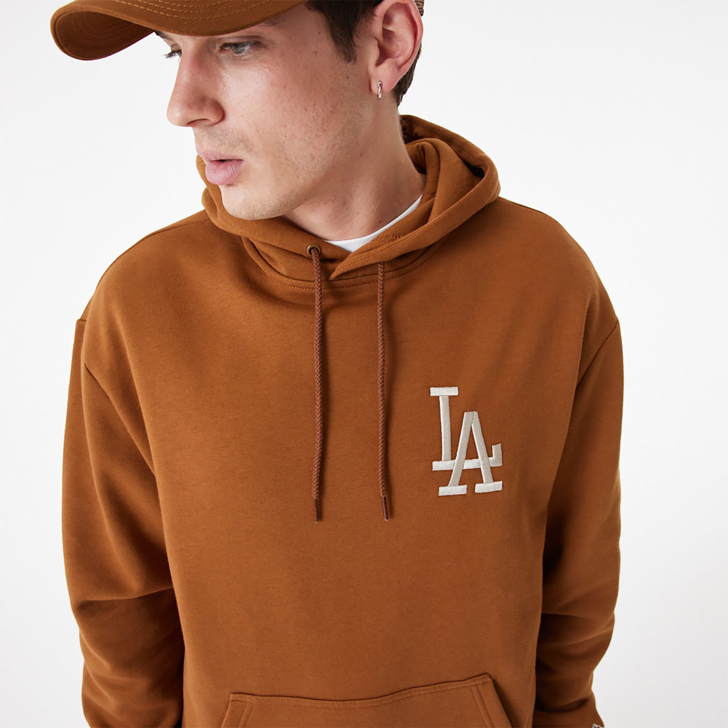 LA Dodgers League Essential Oversized Brown Hoodie