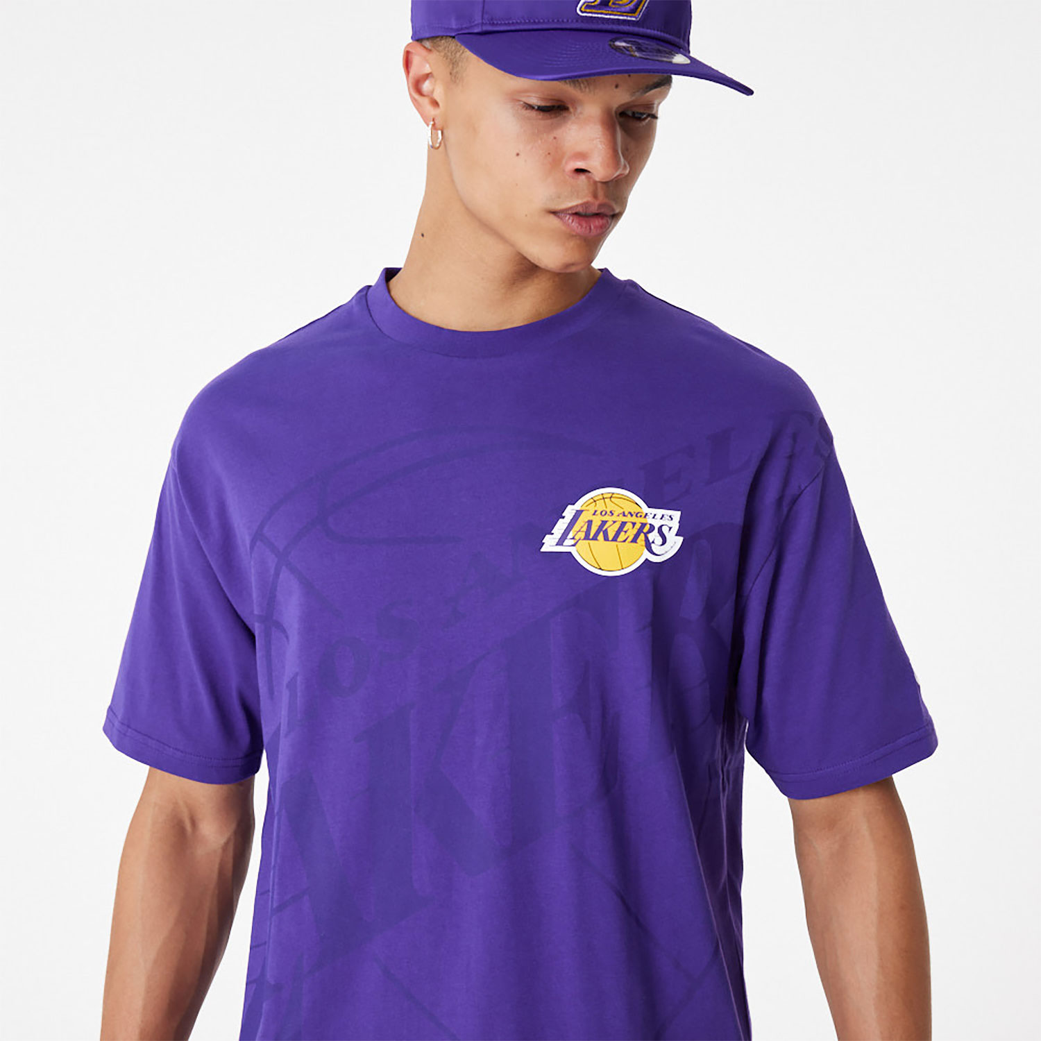 NBA Basketball Graphic LA Lakers T-Shirt D01_439
