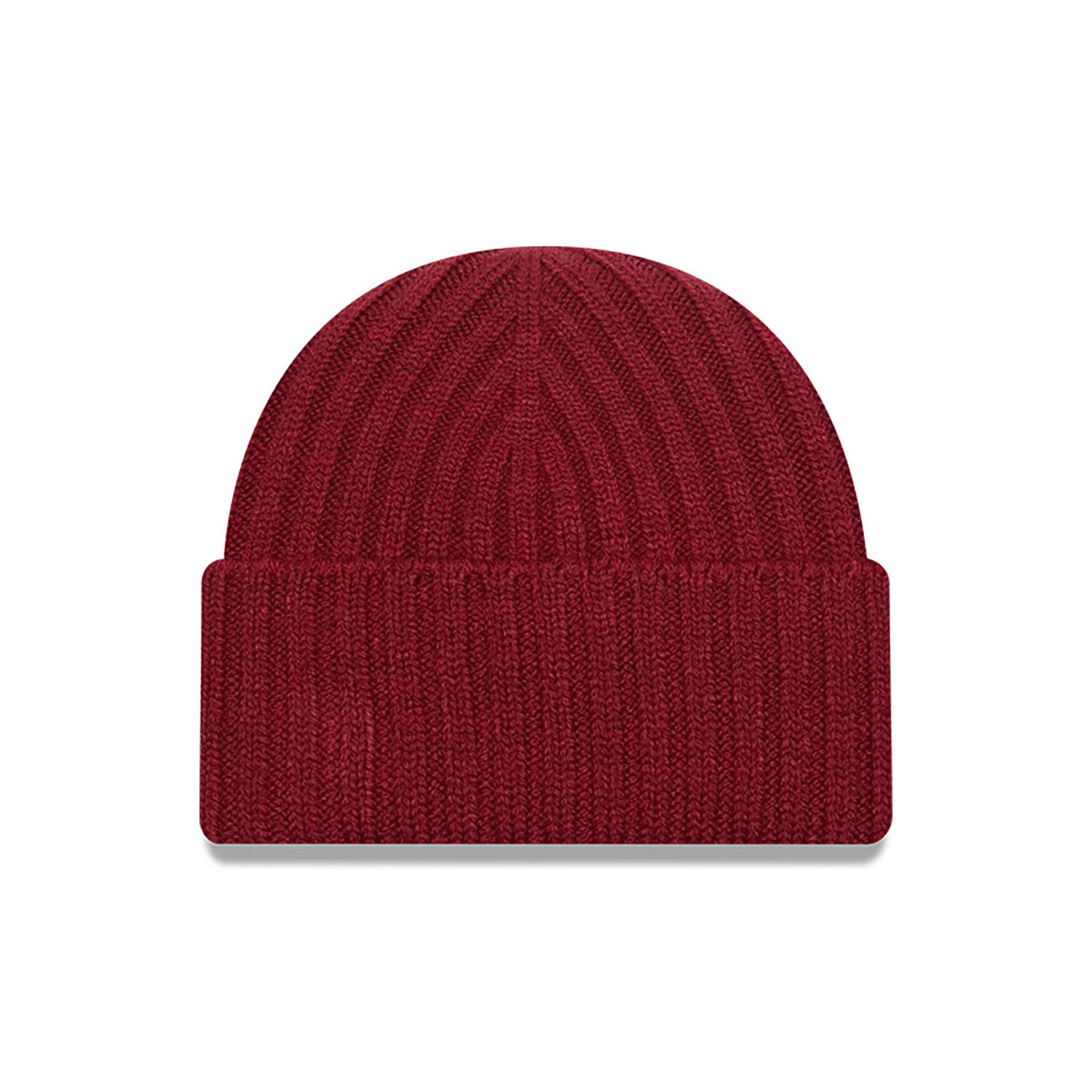 Red Rib Knit Beanie Hat