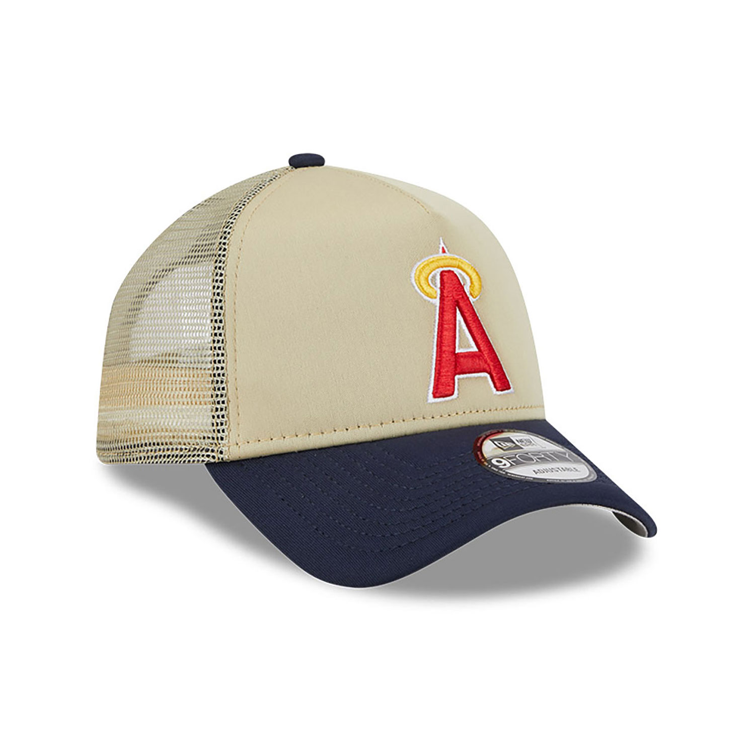 California Angels All Day Beige 9FORTY A-Frame Trucker Cap