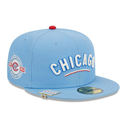 New Era Light blue/navy Chicago Cubs Green Undervisor 59FIFTY Fitted Hat