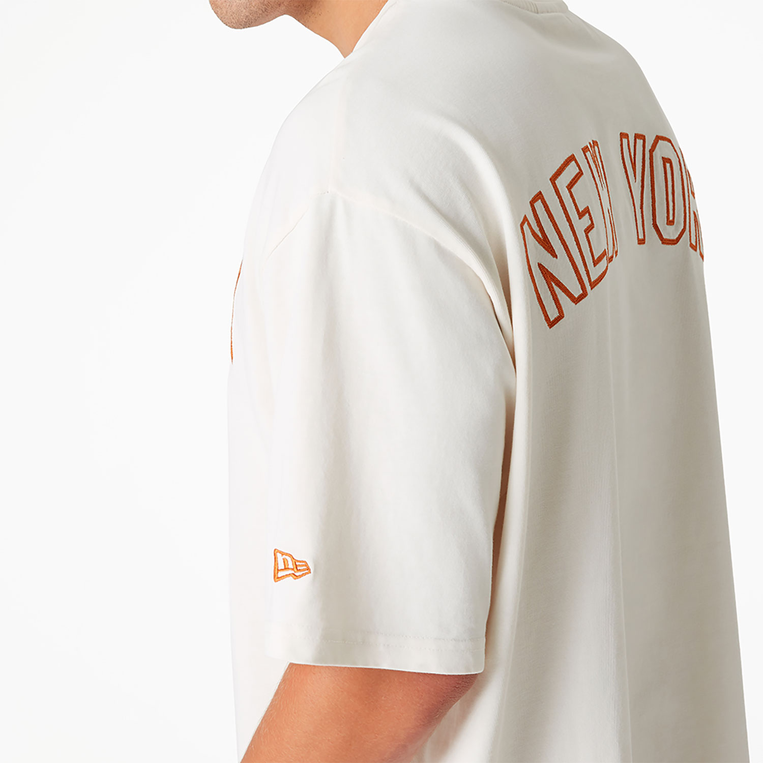 New York Yankees World Series Patch White Oversized T-Shirt